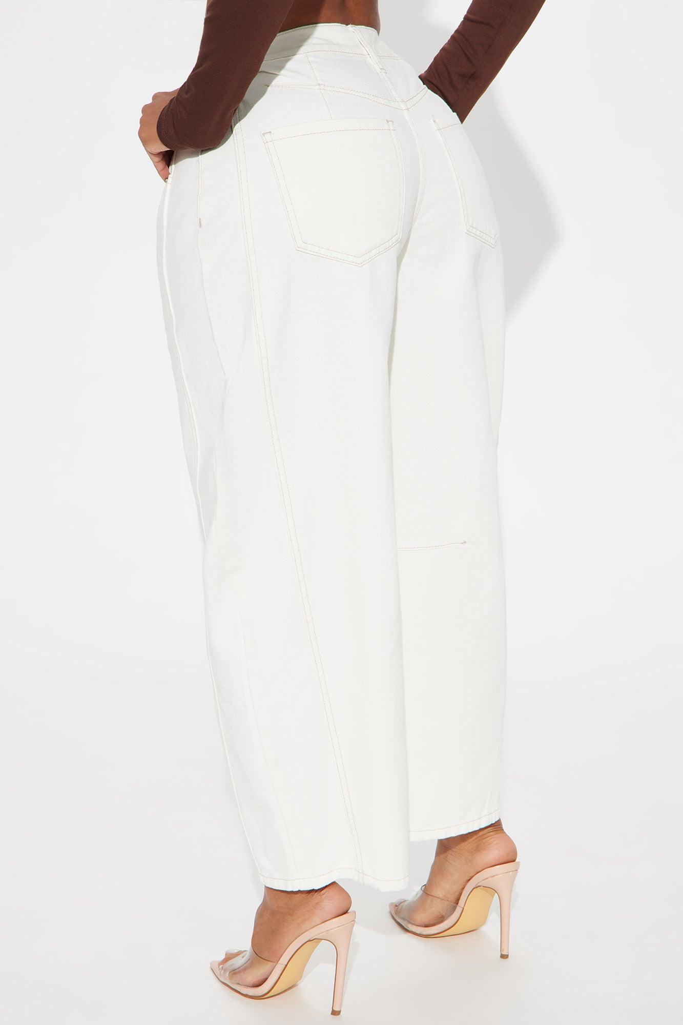Federica Barrel Pant - Cream Product Image