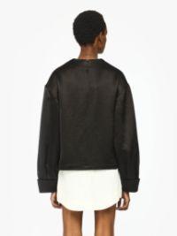 TWISTED SLEEVE SATIN TOP in black | JW Anderson US  Product Image