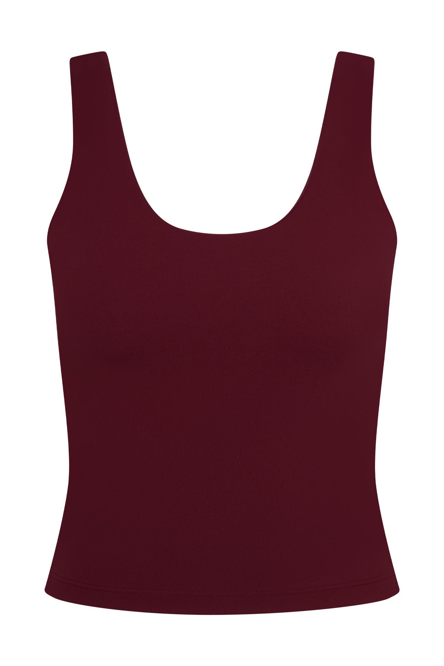 Alexandra Yoga Top - Burgundy Product Image