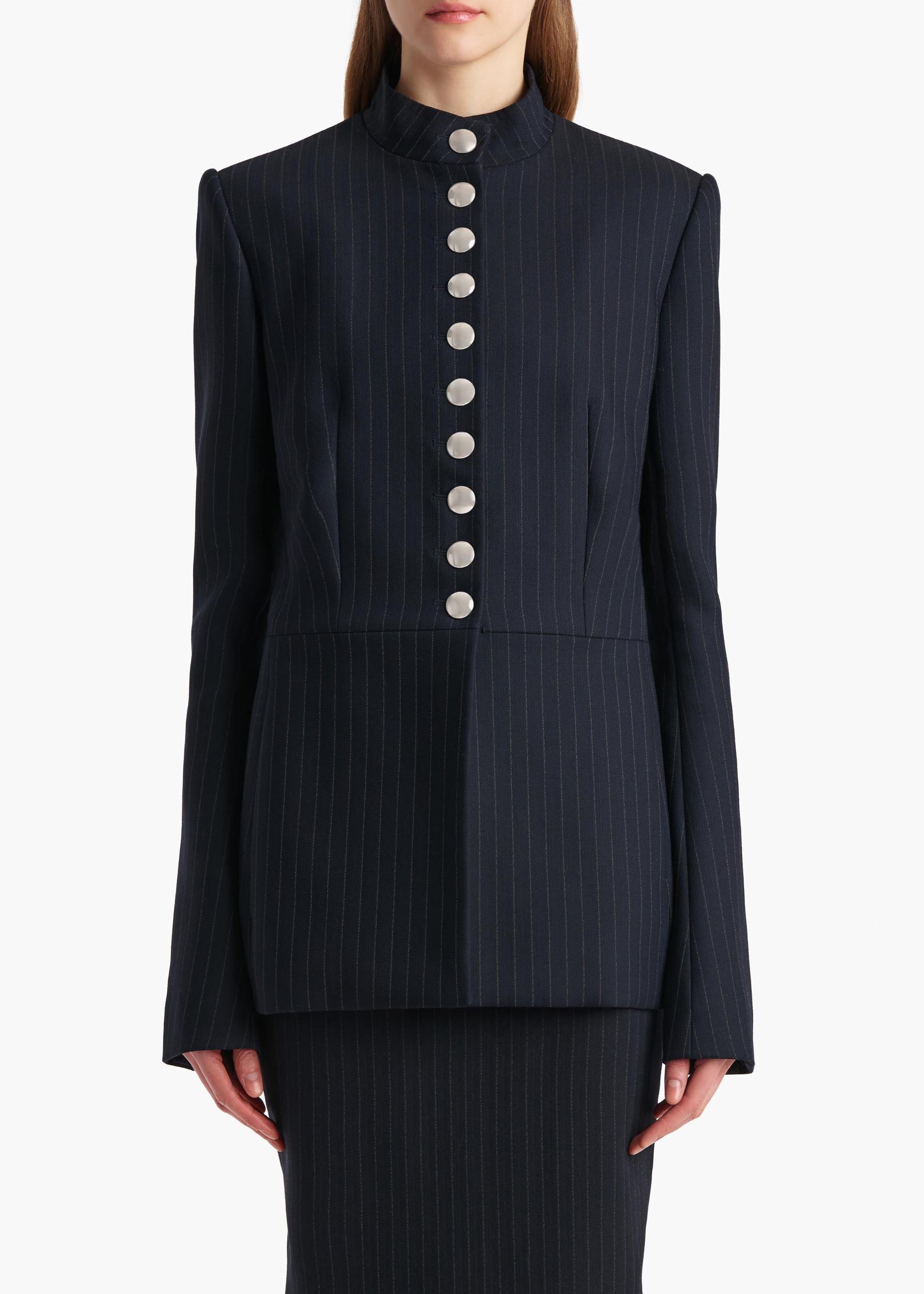 Samuel Jacket in Navy and White Stripe Product Image