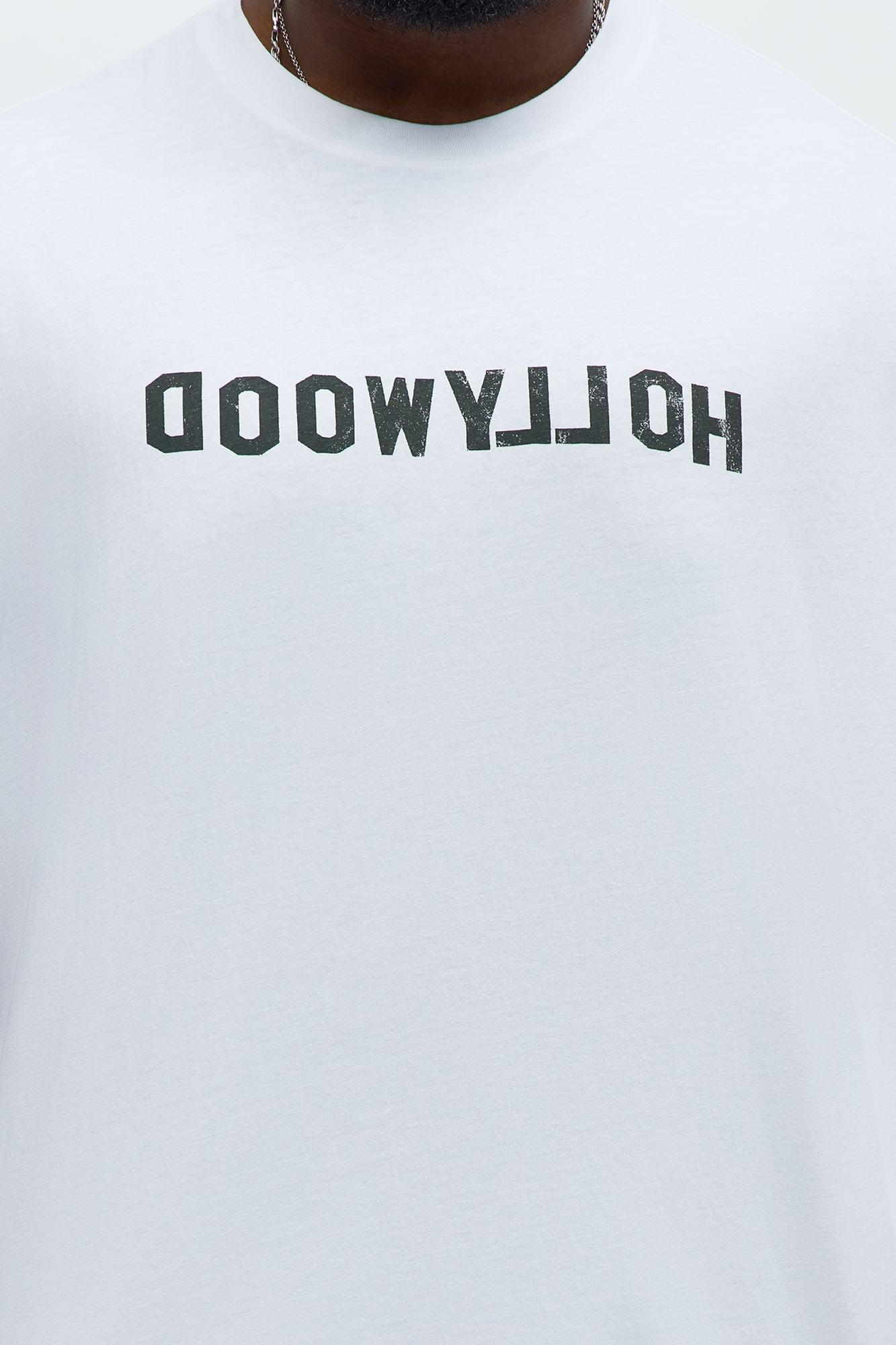 Hollyweird Sign Oversized Short Sleeve Tee - White Product Image