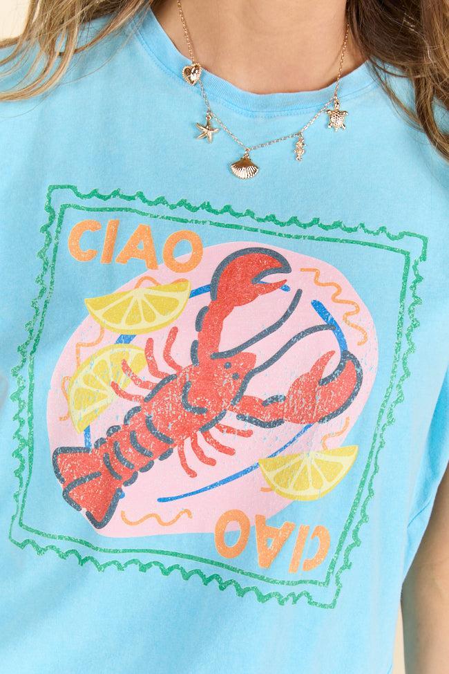 Ciao Ciao Aqua Oversized Graphic Tee SALE Product Image