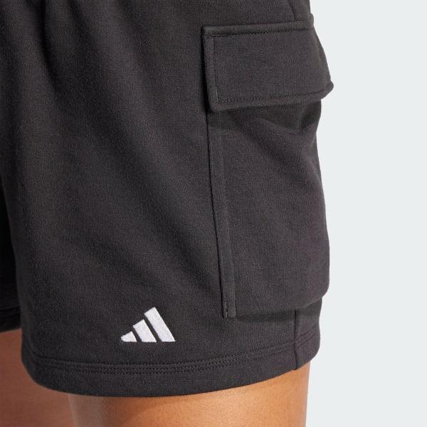 Women's adidas Essentials Small Logo Terry Sportswear Cargo Shorts, Size: XL, Bliss Purple Product Image