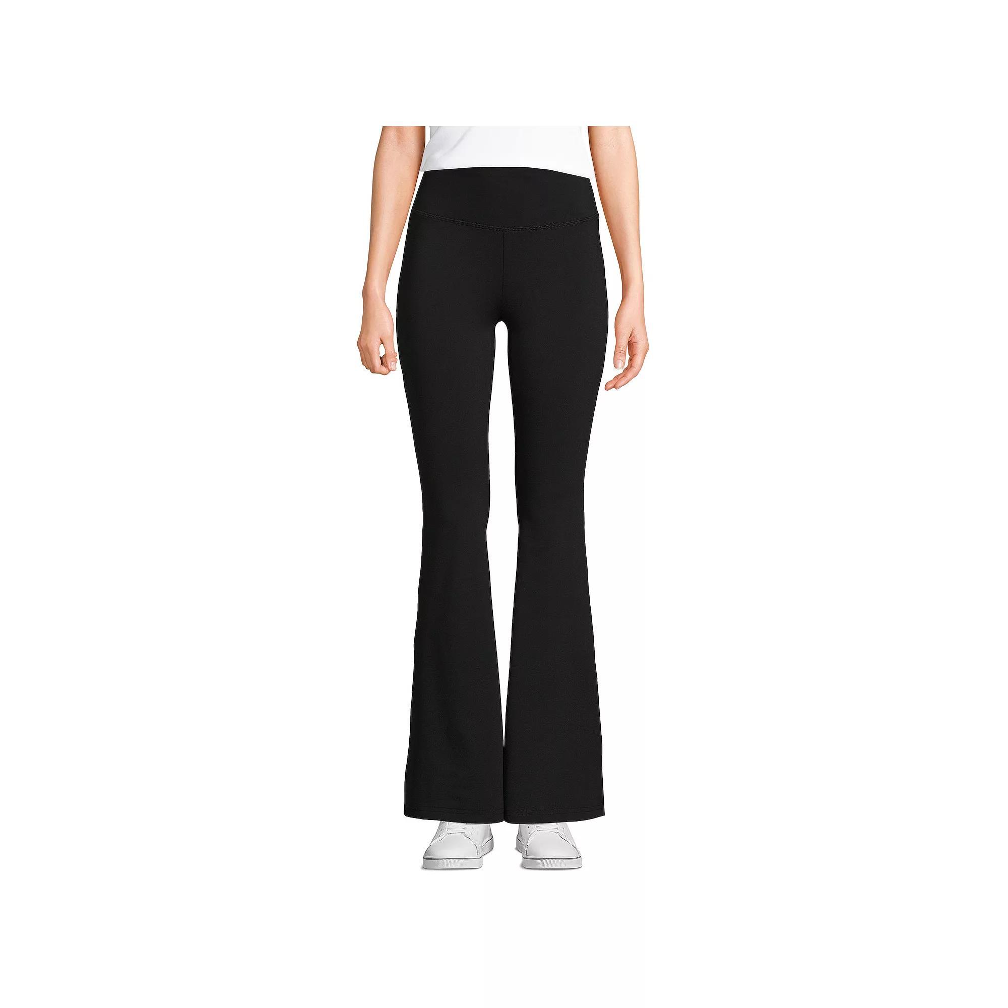 Women's Lands' End Active High Impact High-Rise Slim Flare Pants, Size: Medium, Grey Heather Product Image
