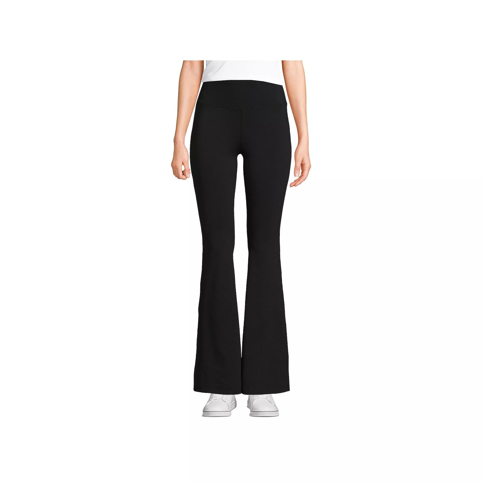 Women's Lands' End Active High Impact High-Rise Slim Flare Pants, Size: Medium, Grey Heather Product Image