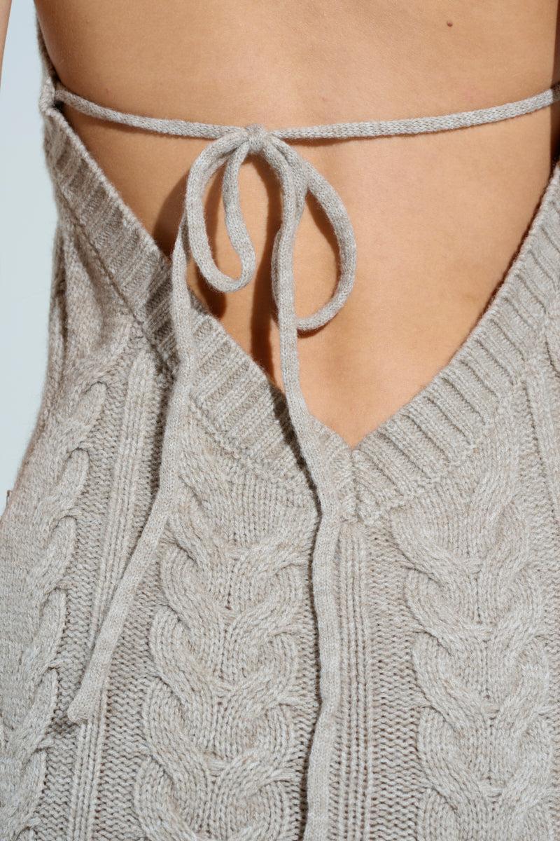 JESSICA CABLE KNIT SWEATER MIDI DRESS Product Image