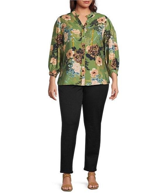 KUT from the Kloth Plus Size Reese High Rise Tapered Ankle Jeans Product Image
