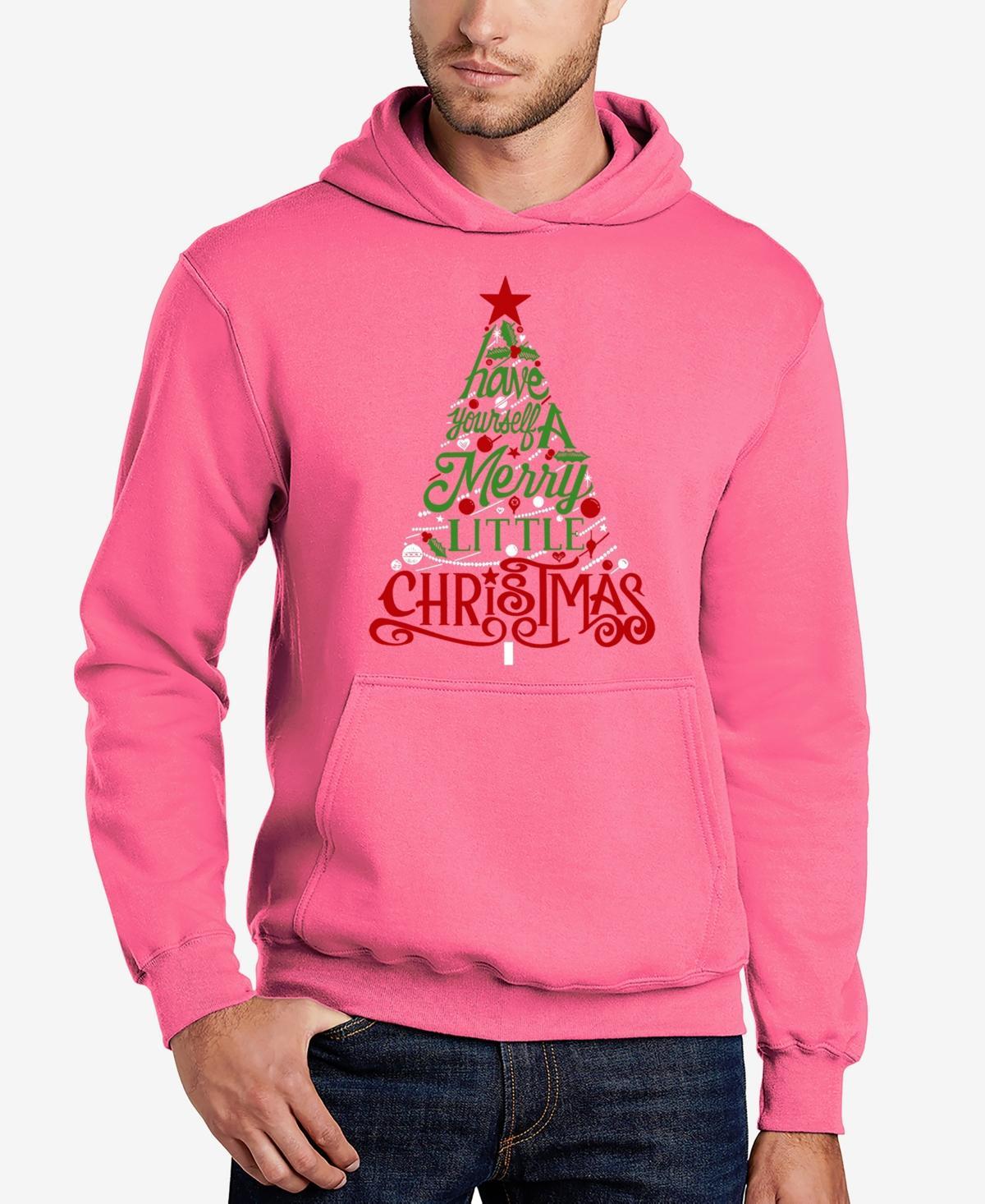 La Pop Art Mens Have Yourself a Merry Little Christmas Word Art Hooded Sweatshirt Product Image