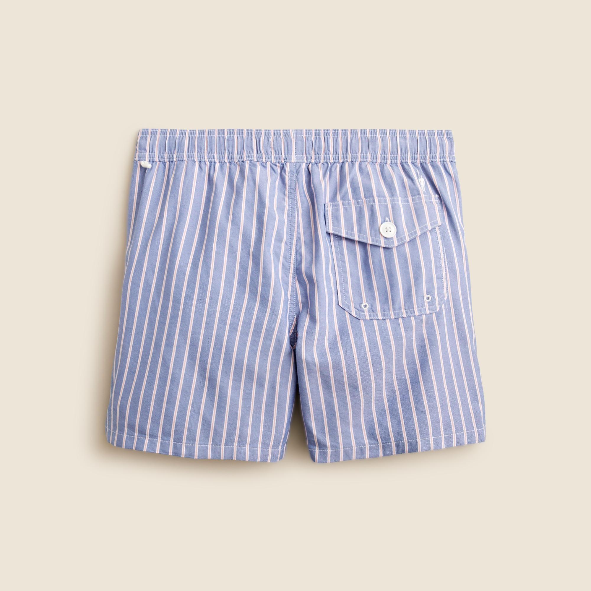 6" swim trunk in cotton-nylon blend oxford Product Image