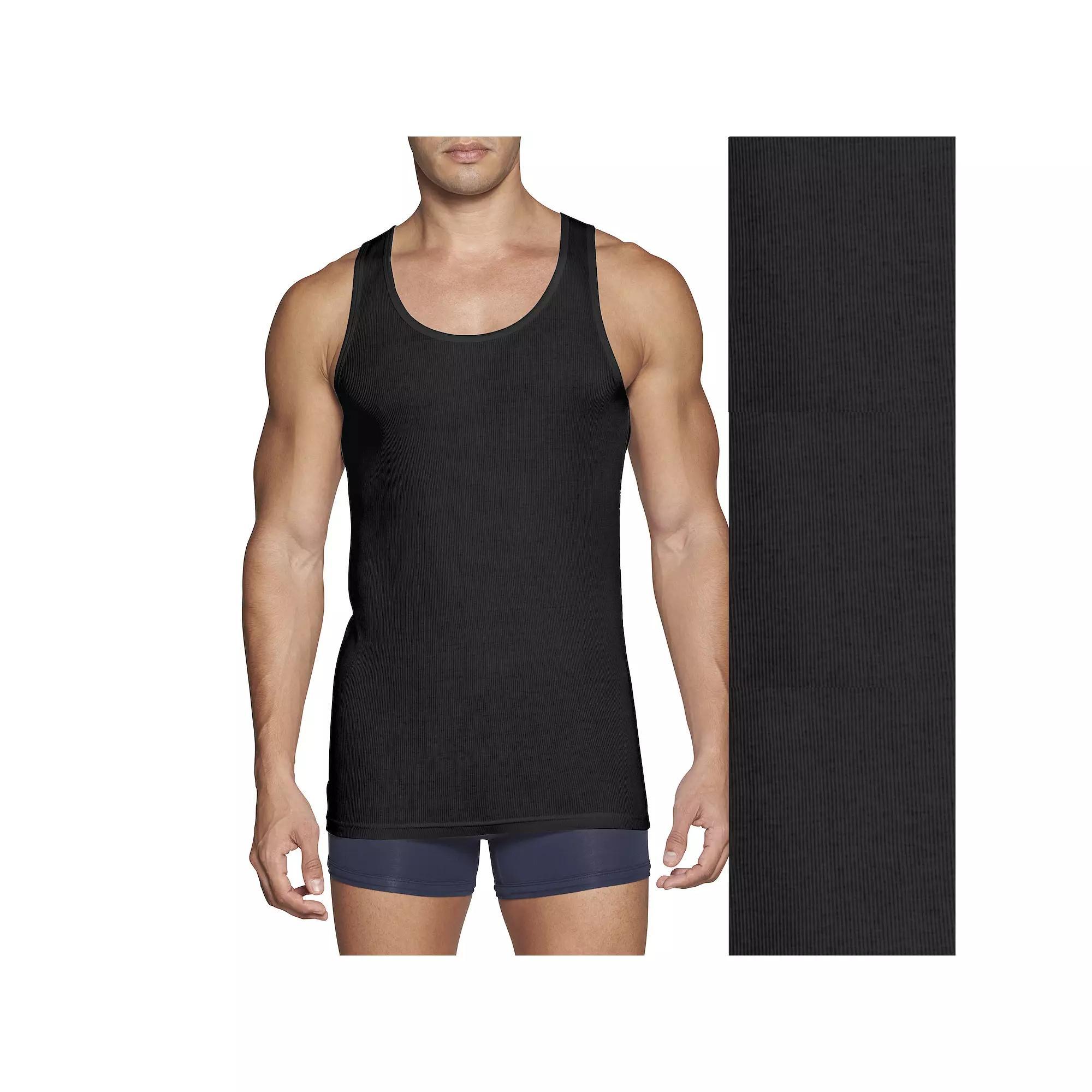 Mens Tommy Hilfiger 3-pack Cotton Classic Tank Top with Moisture Wicking Product Image