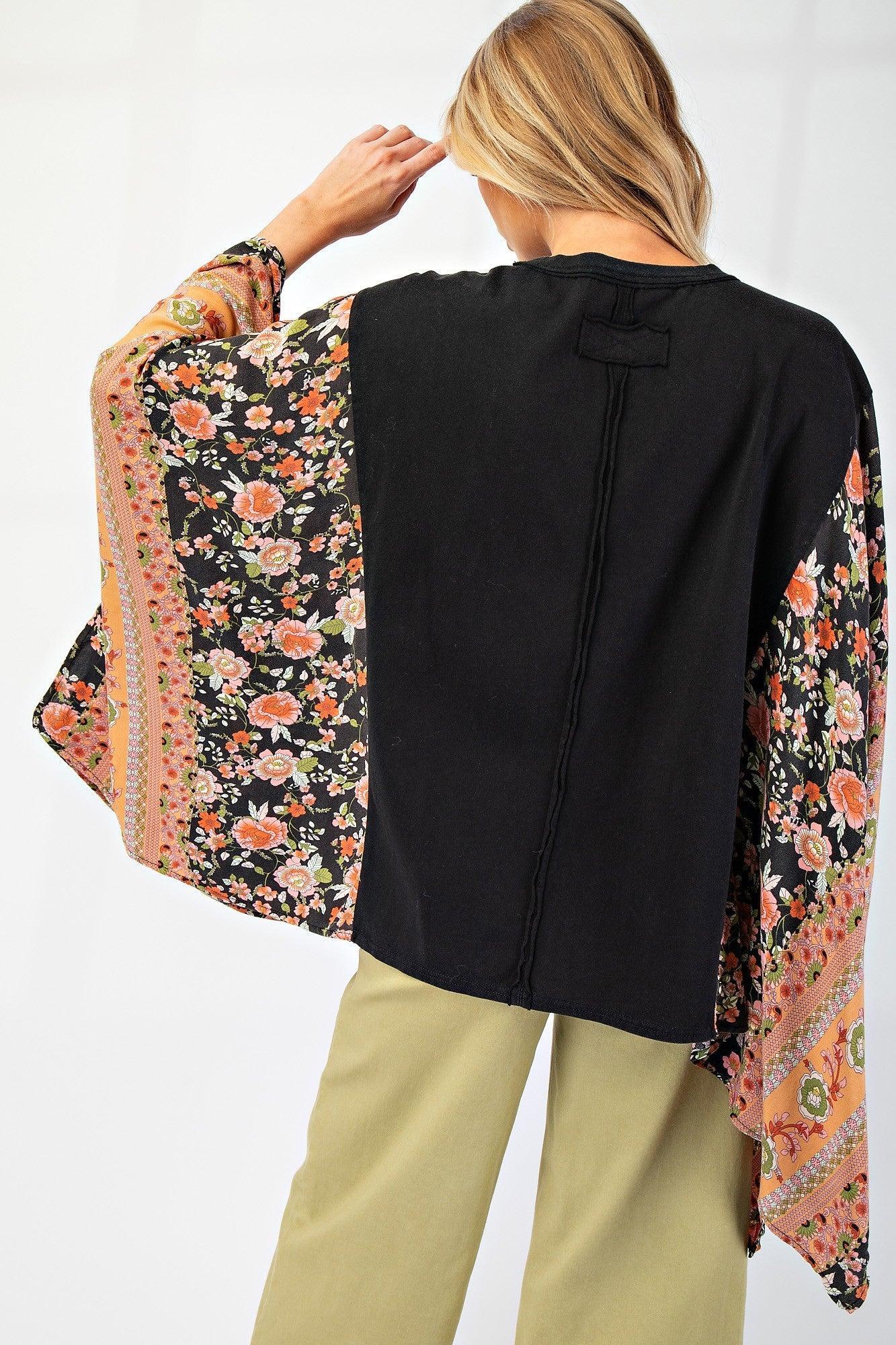 Print Mix Poncho Product Image