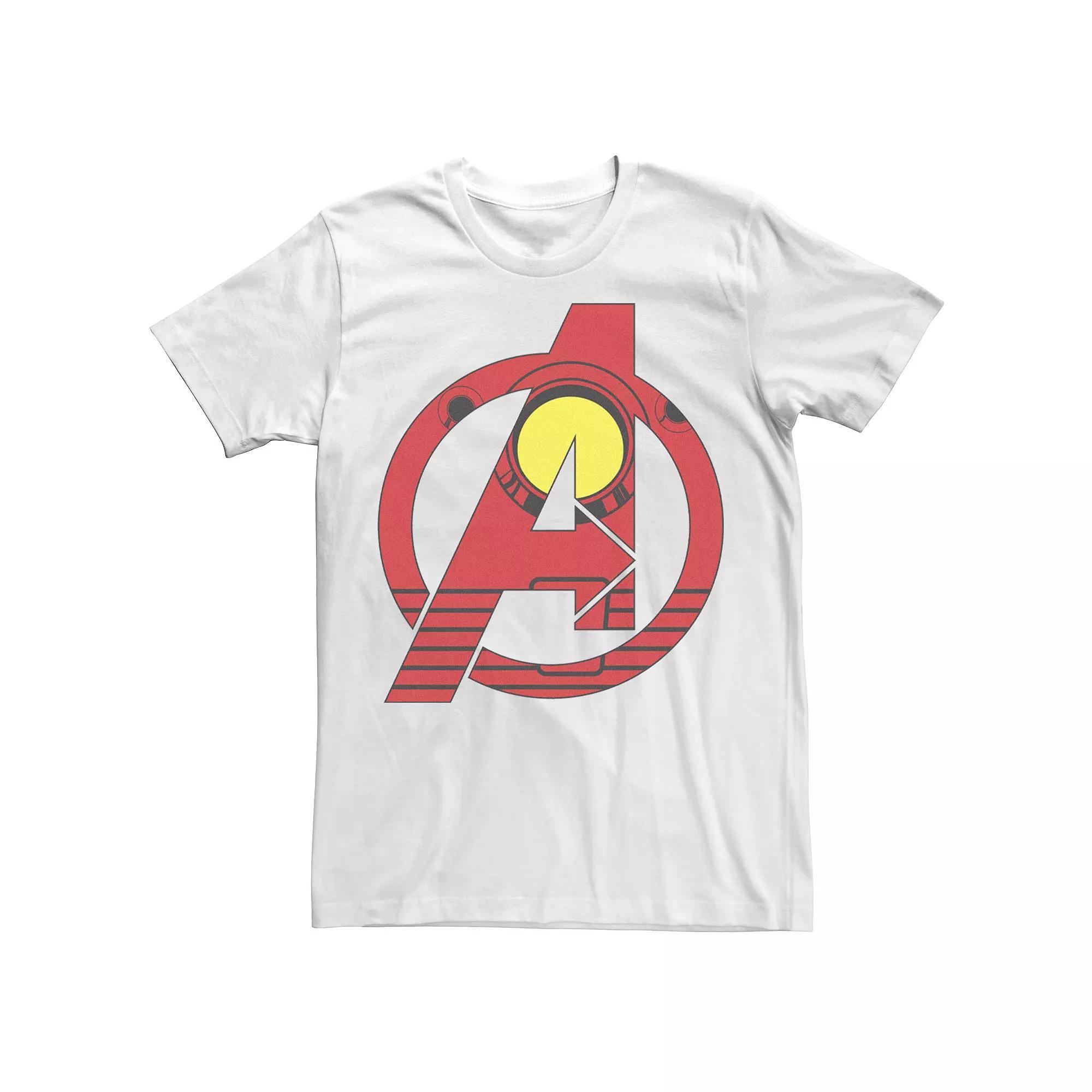 Men's Marvel Avengers Iron Man Costume Fill Logo Tee, Size: Medium, White Product Image