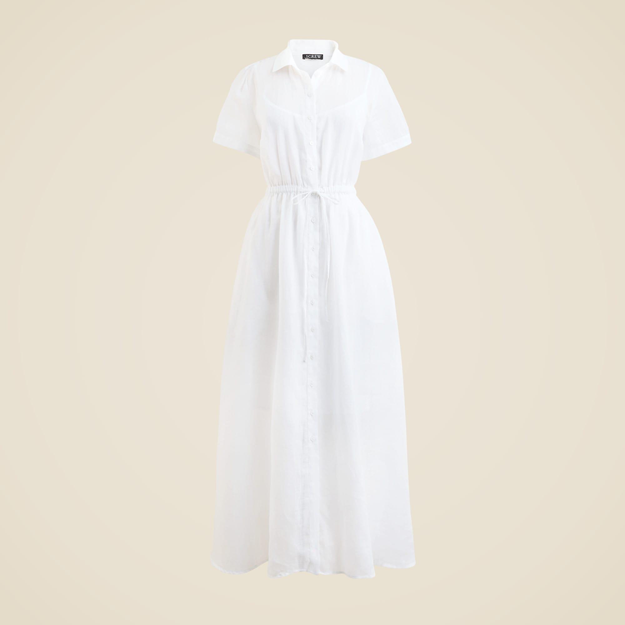 Cerise shirtdress in ramie Product Image