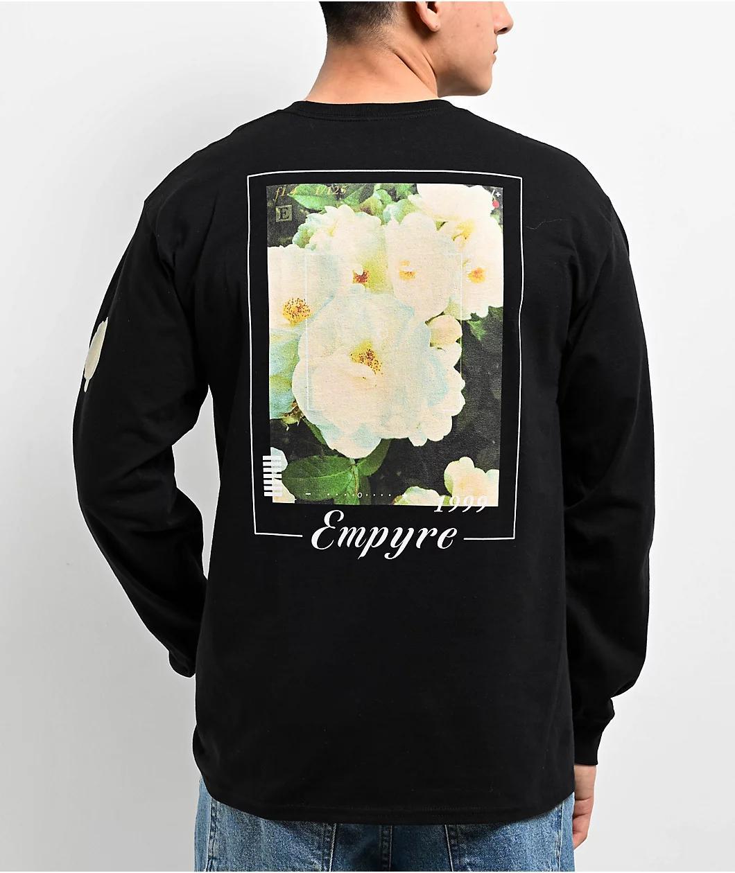 Empyre Roses Photo Black Long Sleeve T-Shirt Product Image