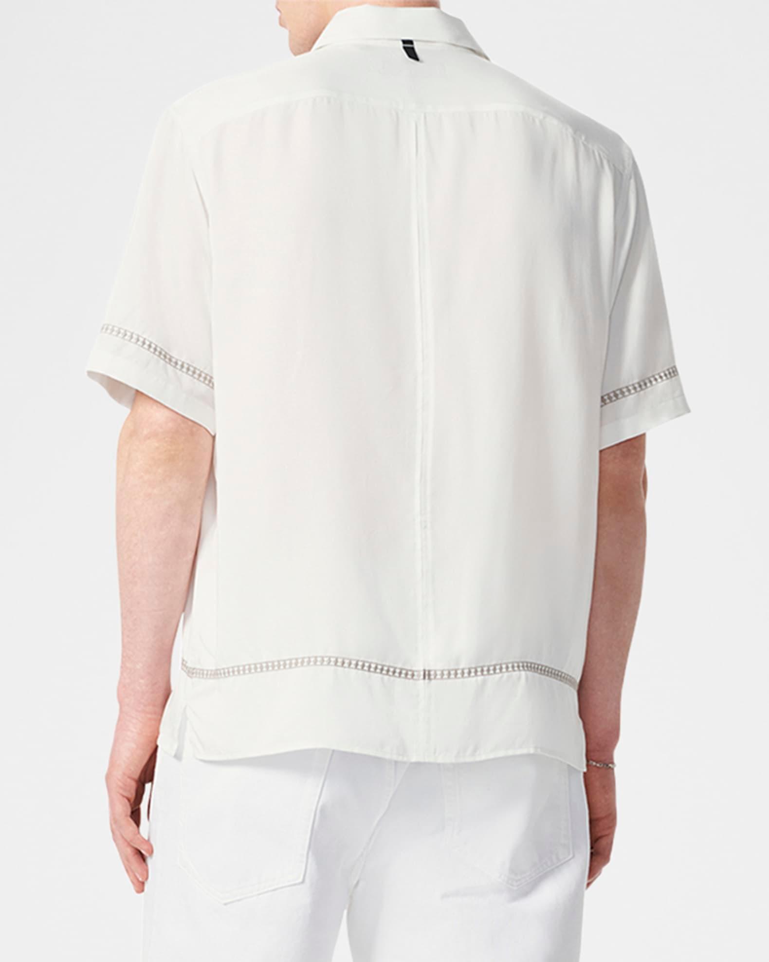 Men's Dalton Embroidered-Trim Short-Sleeve Shirt Product Image