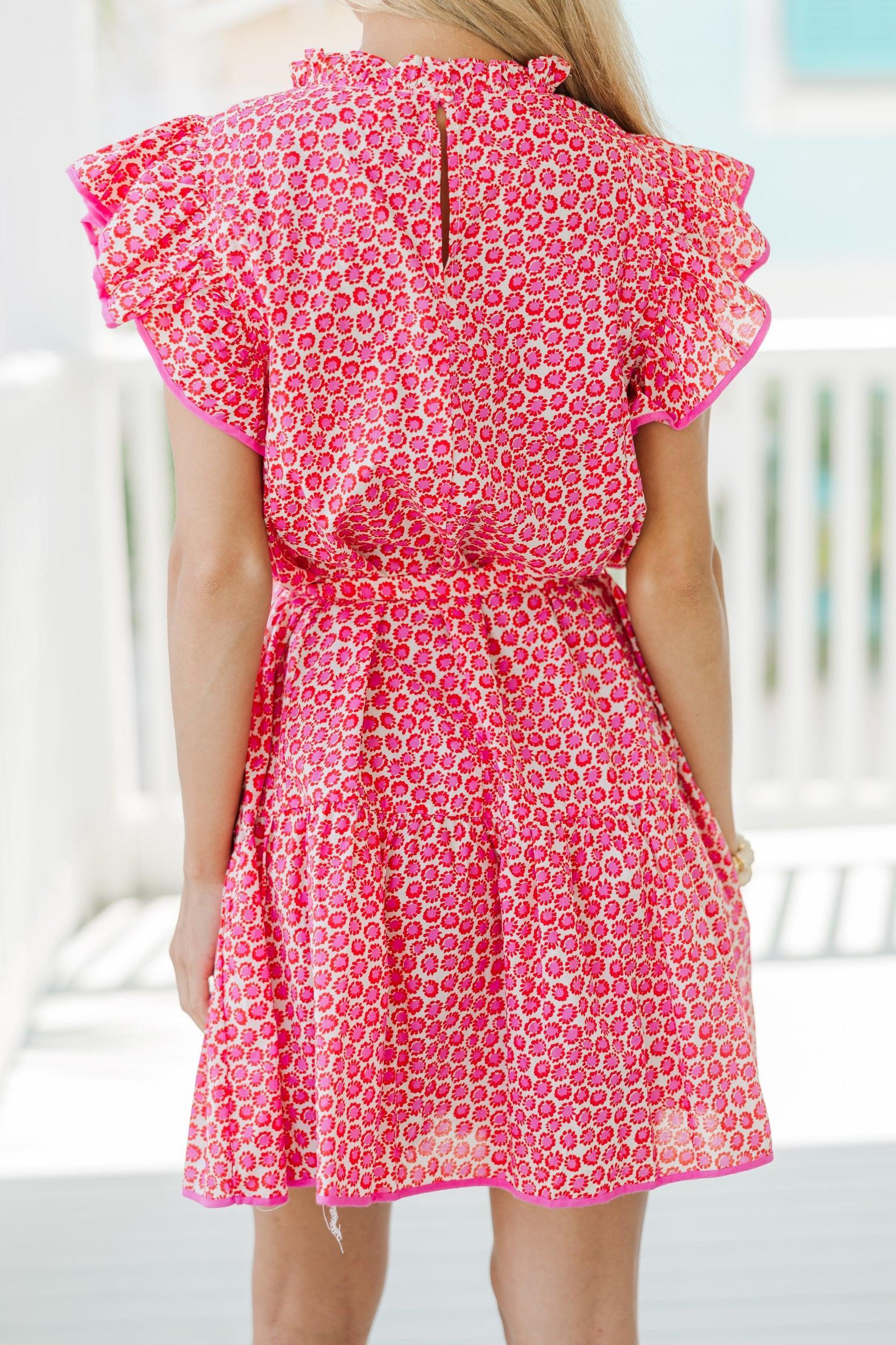 Follow You Anywhere Pink Floral Dress Female Product Image