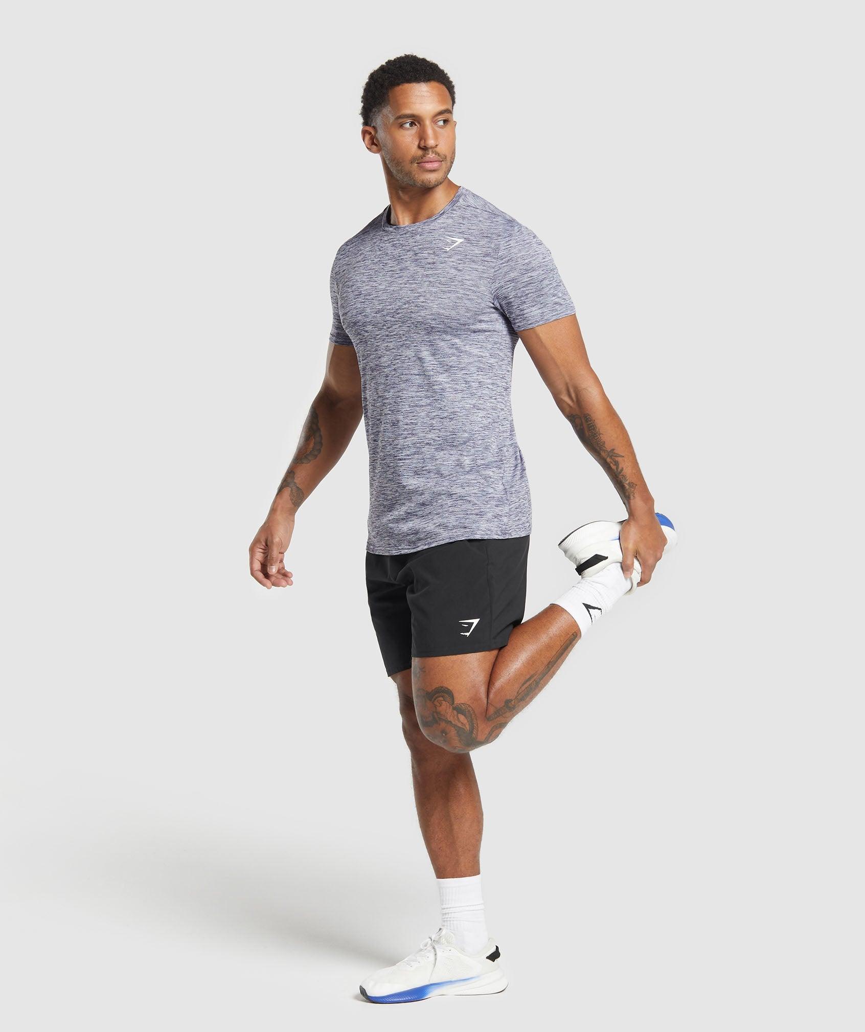Gymshark Arrival Marl T-Shirt - Weighted Purple/White Marl Male Product Image