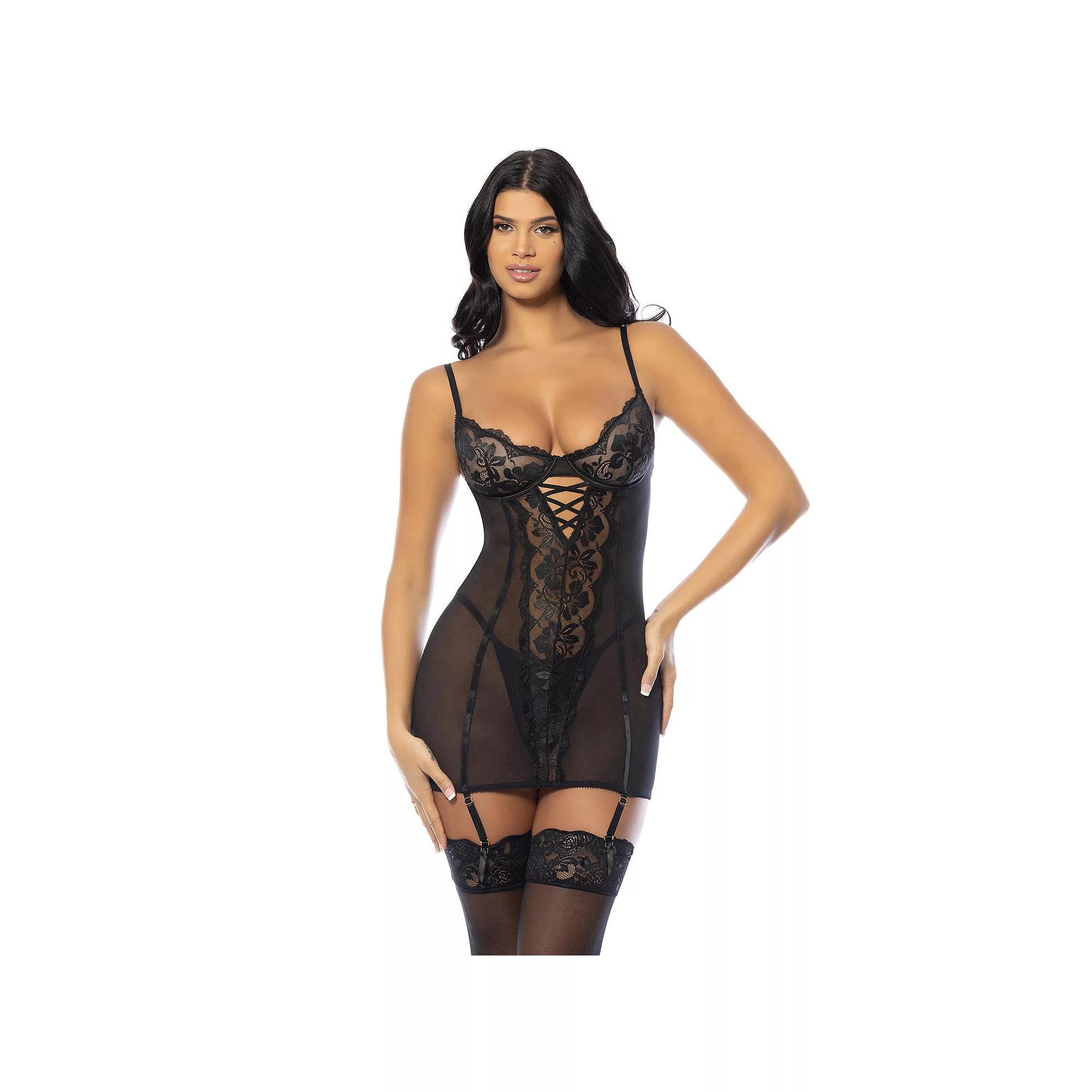 Women's Oh La La Cheri Kehani Babydoll Chemise - 70-11547, Size: Small-Medium, Black Product Image
