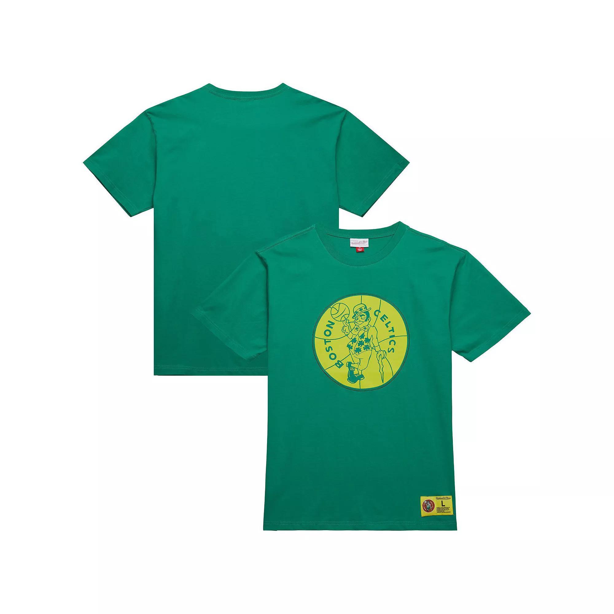 Men's Mitchell & Ness Kelly Green Boston Celtics Hardwood Classics Neon Nights Premium T-Shirt, Size: Small Product Image