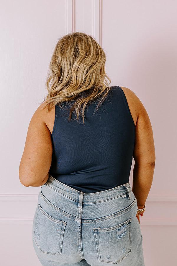Big Goals Bodysuit In Navy Curves Product Image
