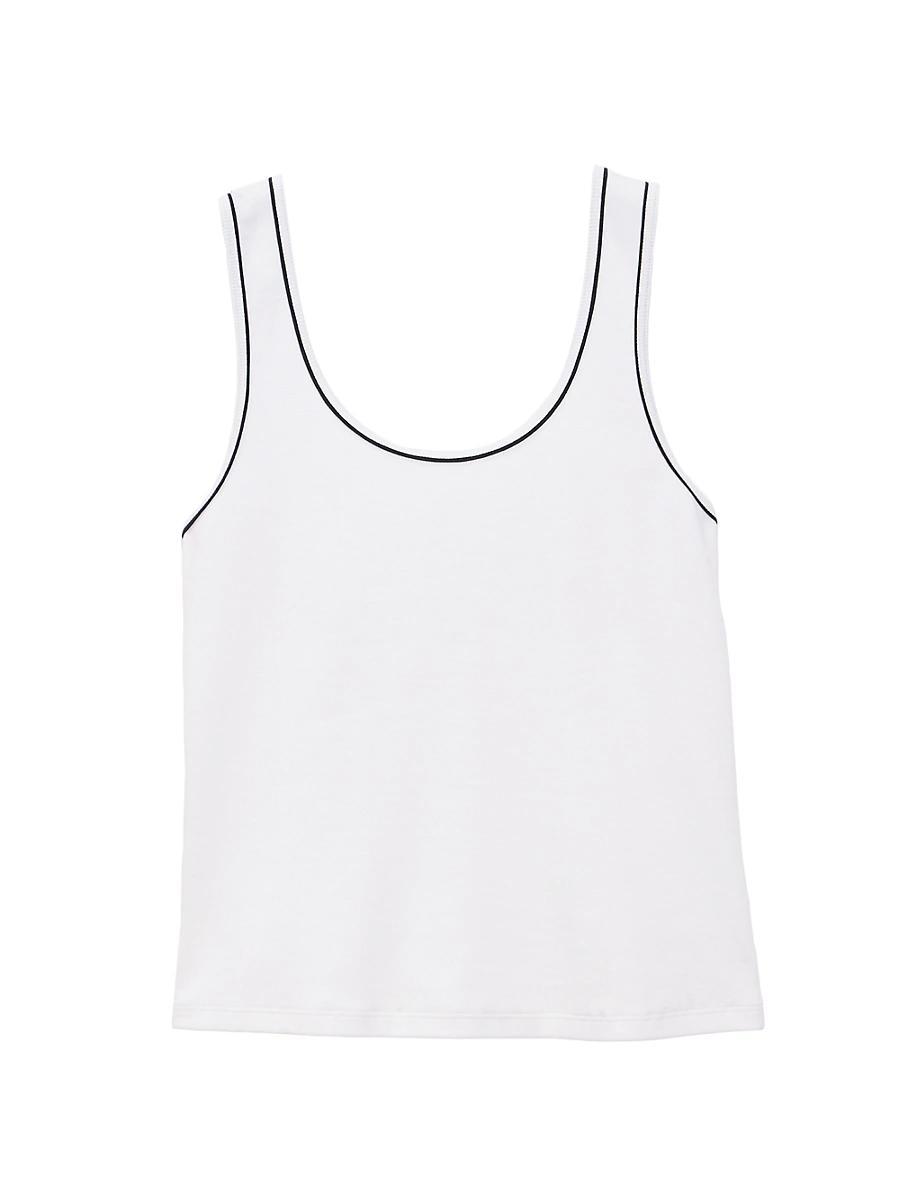 Womens Ribbed Stretch Cotton Scoopneck Tank Product Image