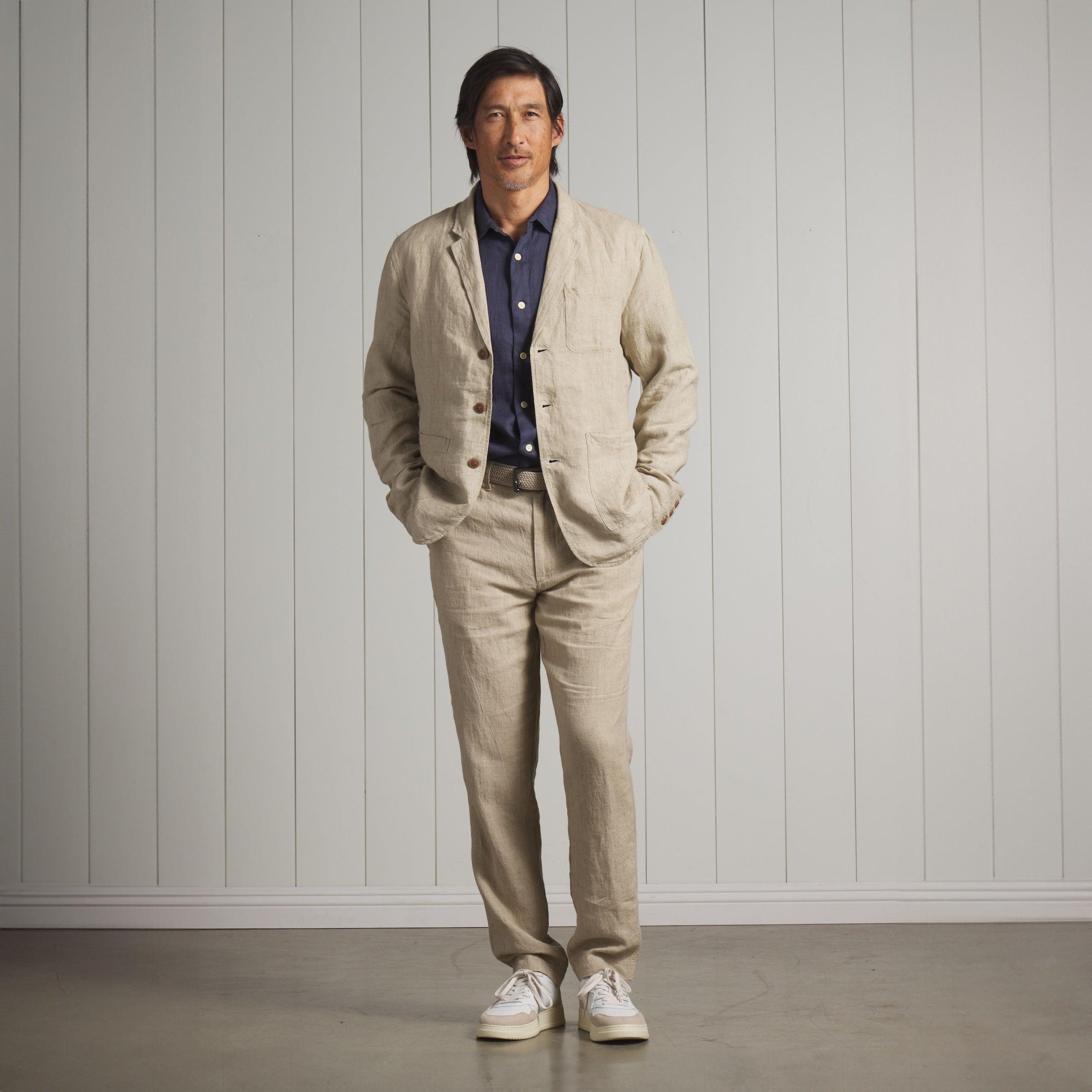 Aventura Washed Linen Blazer - Safari Product Image