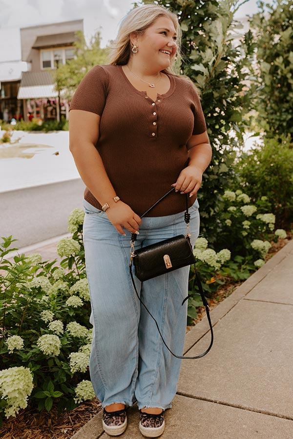 The Winnie High Waist Wide Leg Chambray Pants Curves Product Image