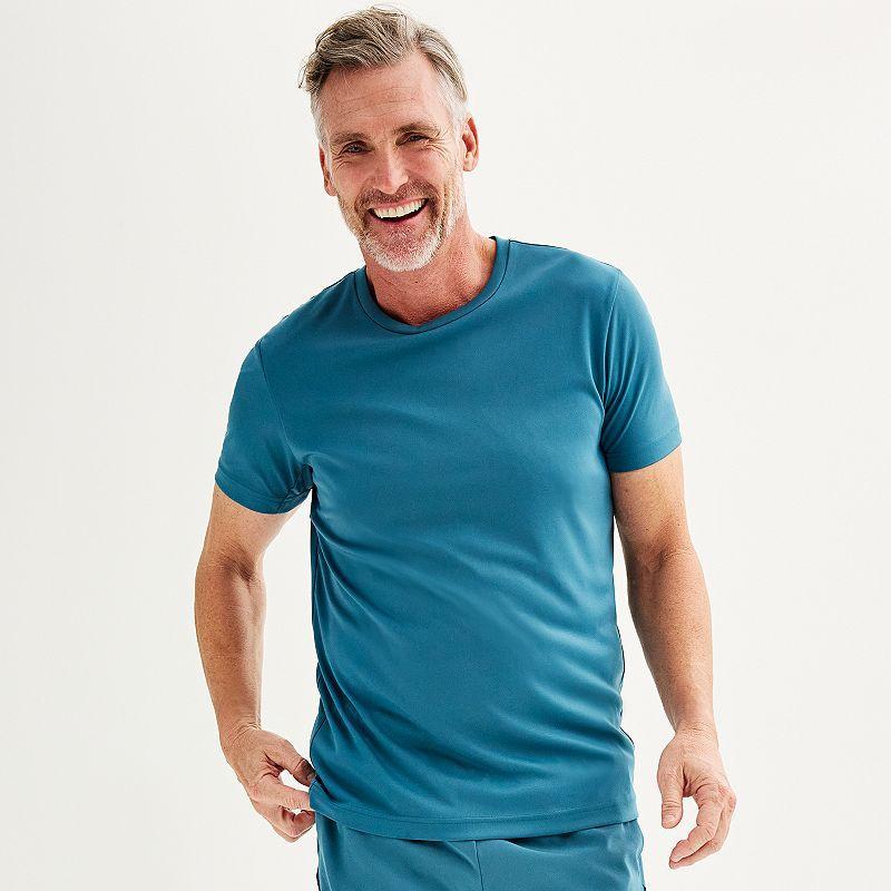 Men's Tek Gear® Dry Tek Tee, Size: XXL, Dark Blue Product Image