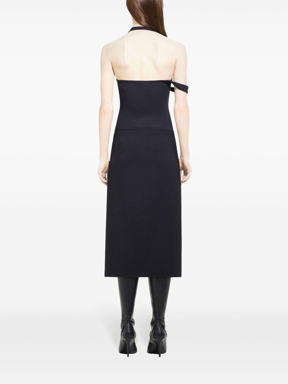 asymmetric ribbed-knit tank top Product Image
