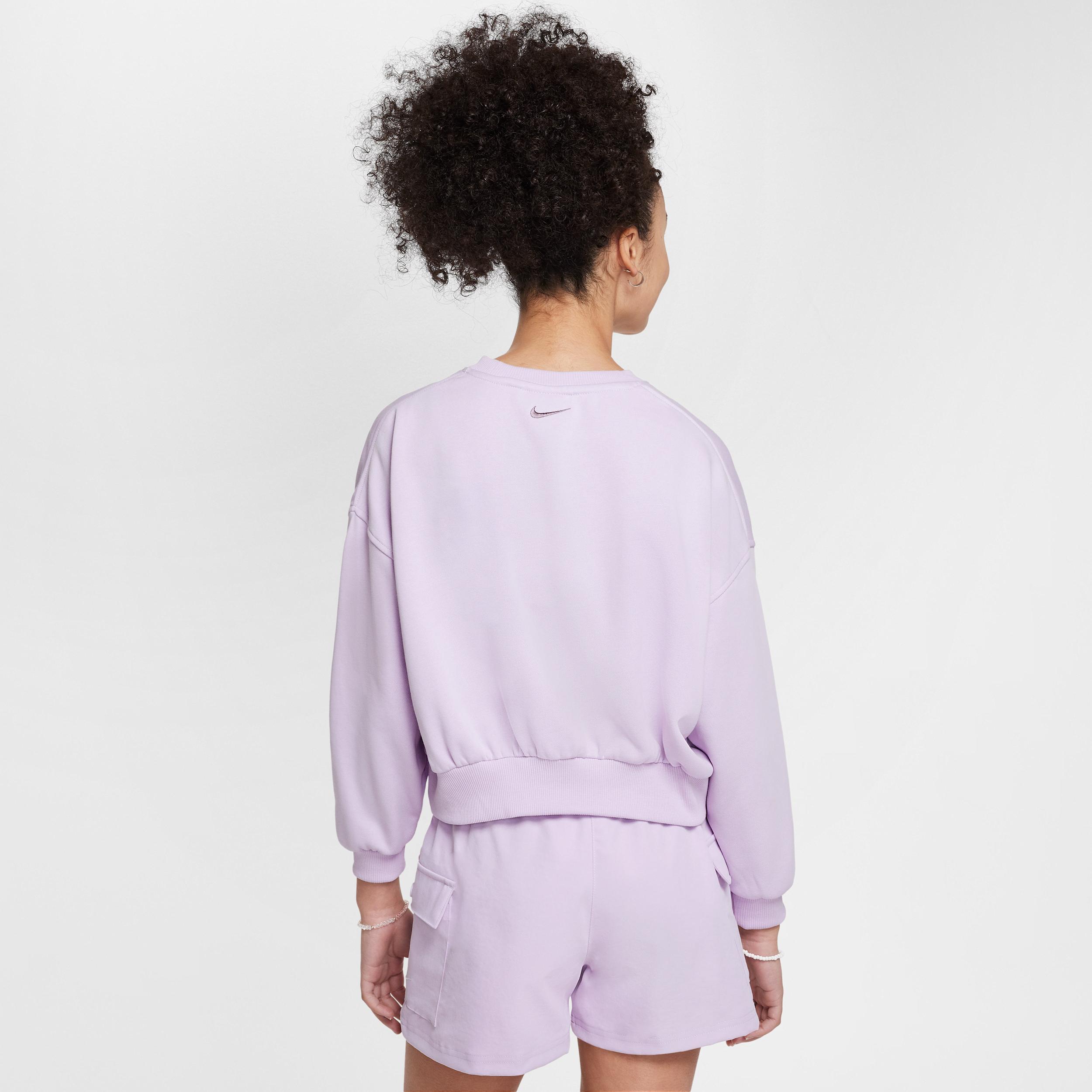 Unisex Nike Sportswear Club Girls' French Terry Crew-Neck Sweatshirt Product Image