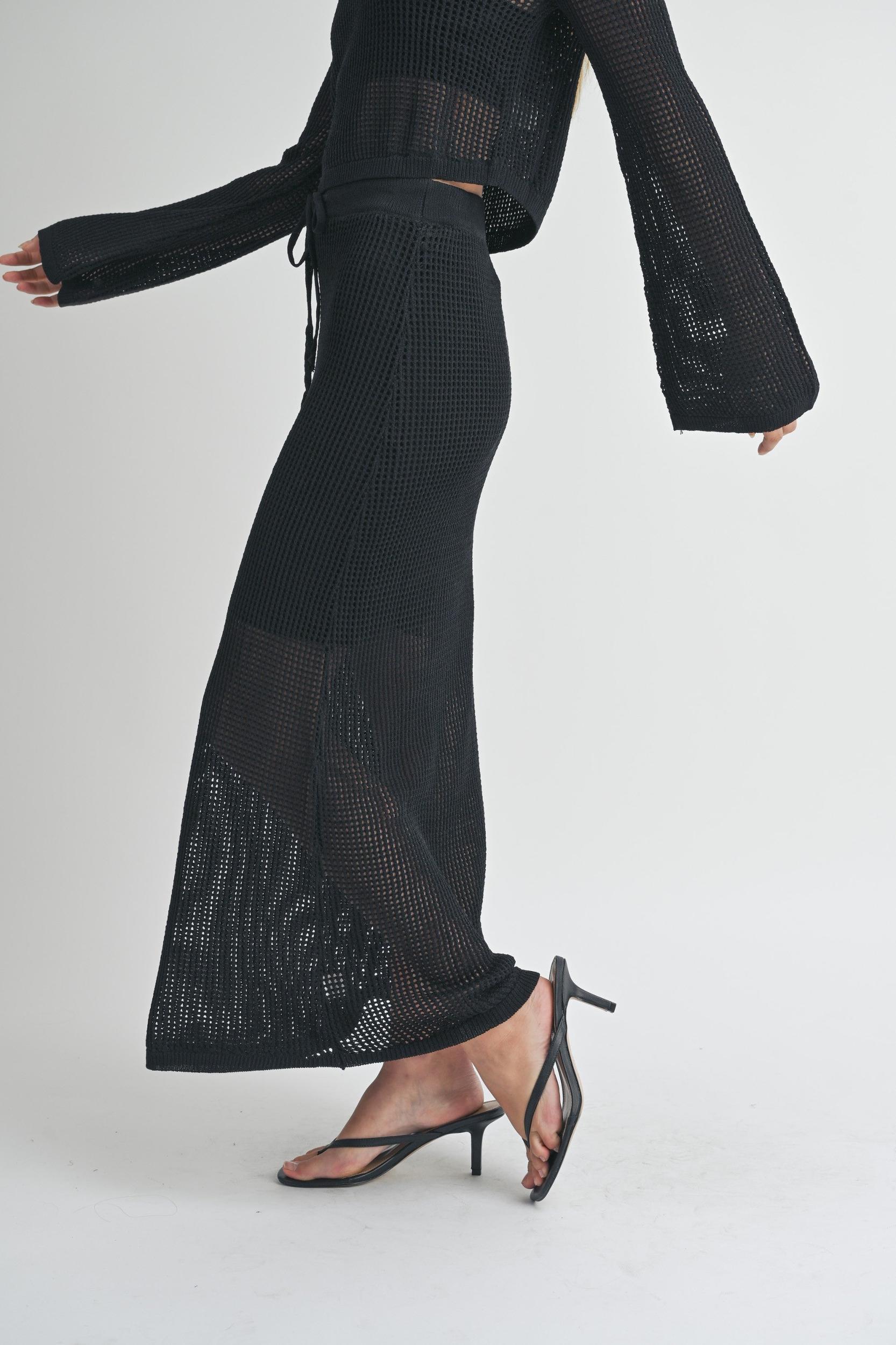 Crochet Knitted Maxi Skirt Product Image