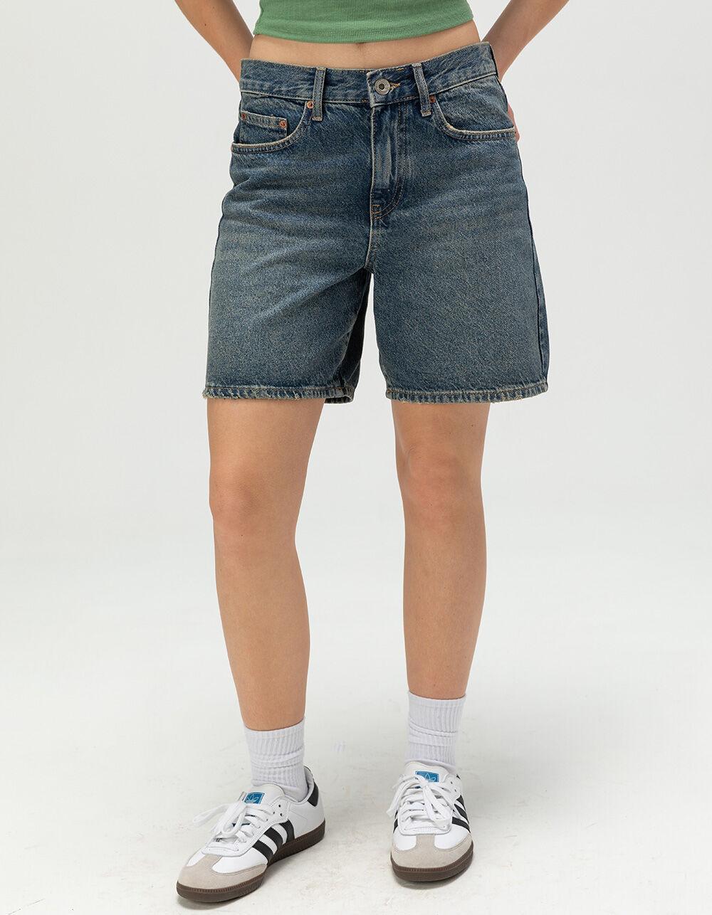 BDG Urban Outfitters Harden Womens Denim Shorts - MED BLAST Product Image