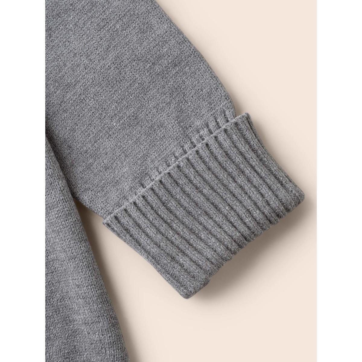 Plus Size Supersoft Essentials Open Pockets Cardigan DimGray Women Basics Loose Long Sleeve Everyday Cardigans BloomChic 28/5X Product Image
