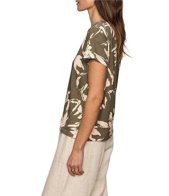 Sanctuary The Perfect Tee Floral Print Crew Neck Short Sleeve Top Product Image