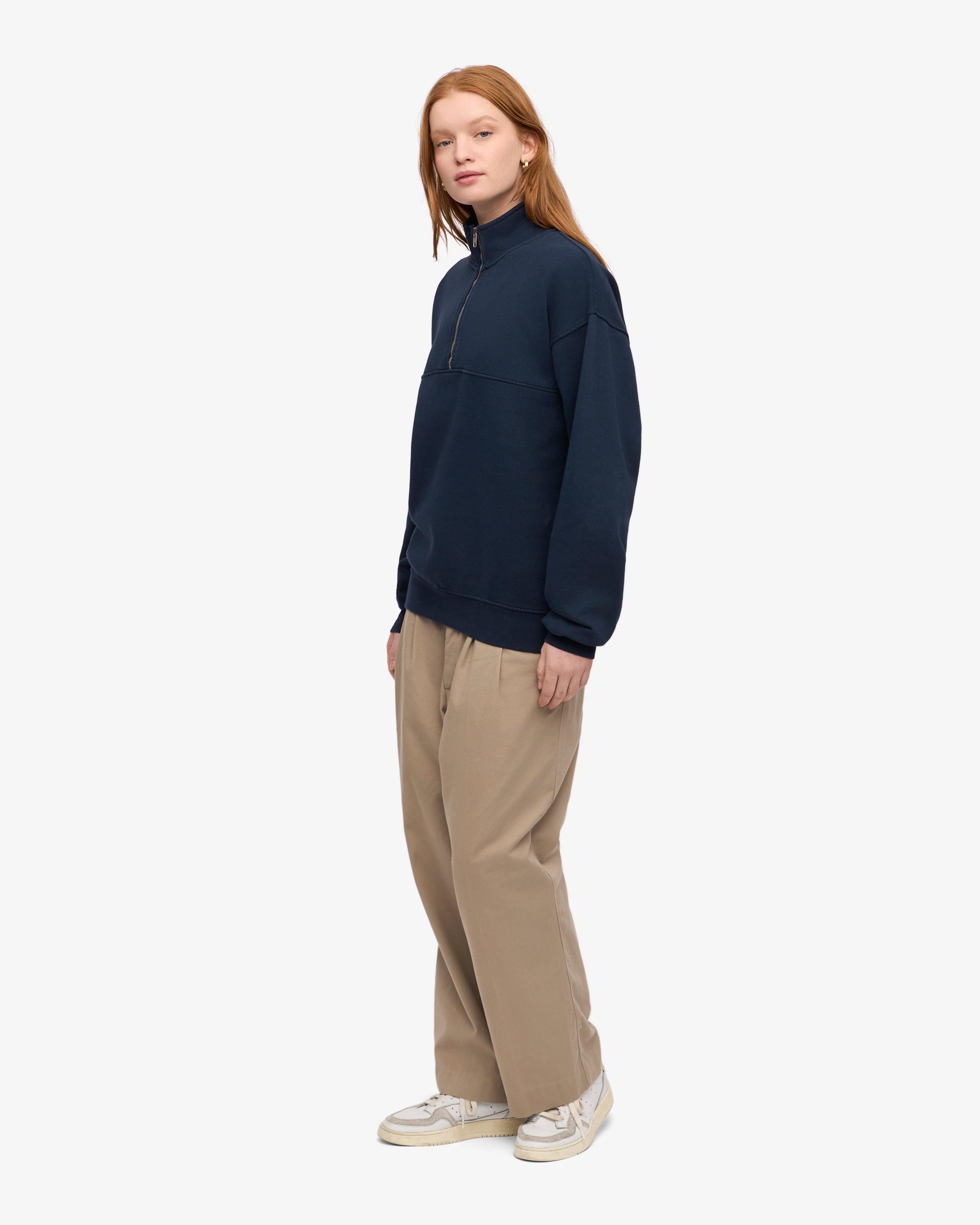 Organic Quarter Zip - Marine Blue Product Image