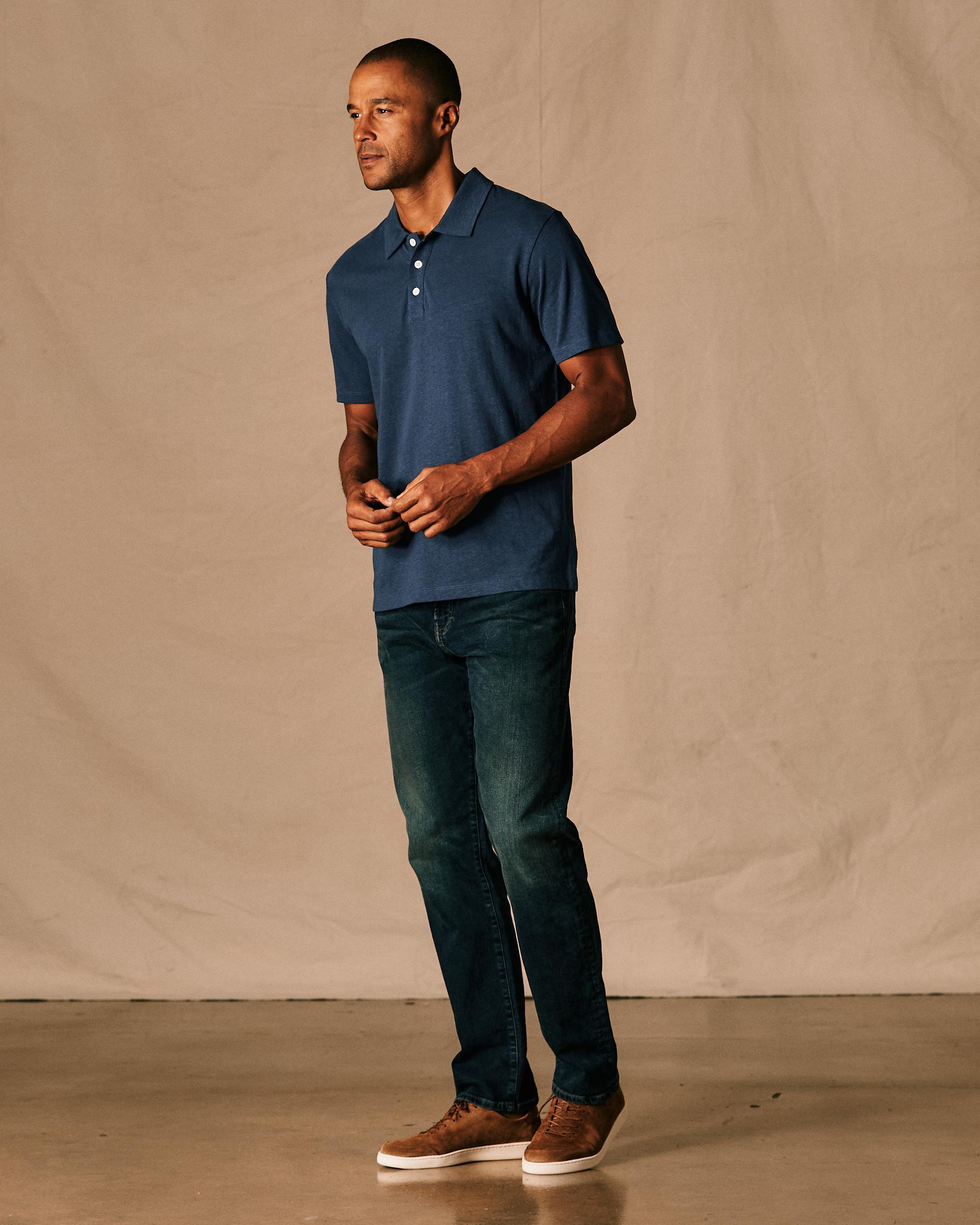 Cotton Hemp Polo Shirt Product Image