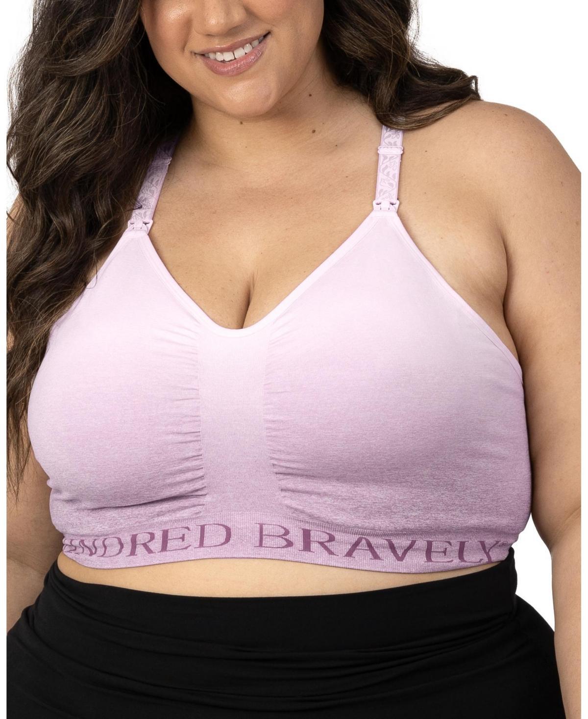 Kindred Bravely Women's Sublime Sports Pumping + Nursing Hands-Free Bra - Ombre Purple 1X: Light Support, Racerback Product Image
