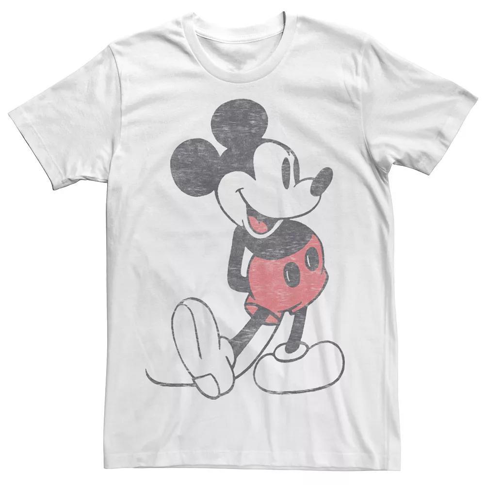 Disney's Mickey & Friends Mickey Mouse Men's Vintage Portrait Tee, Boy's, Size: Large, White Product Image