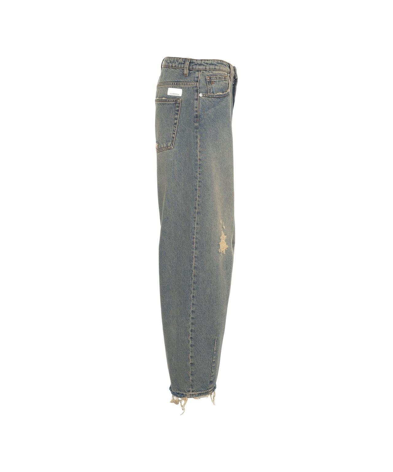 Wide leg pants with frayed hem Product Image