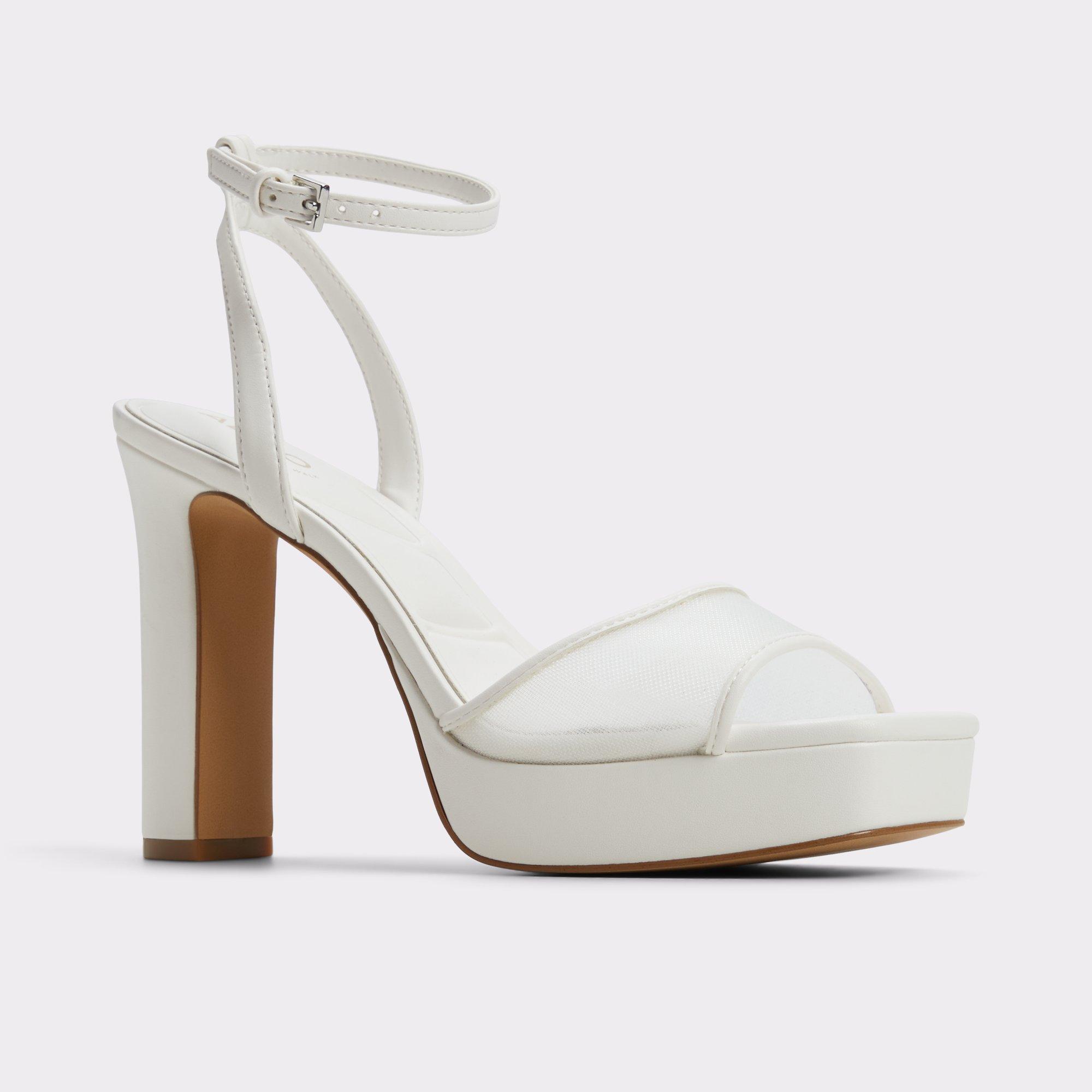 ALDO Chicglimmer - Women's Platform Sandal Sandals - White, Size 10 Product Image