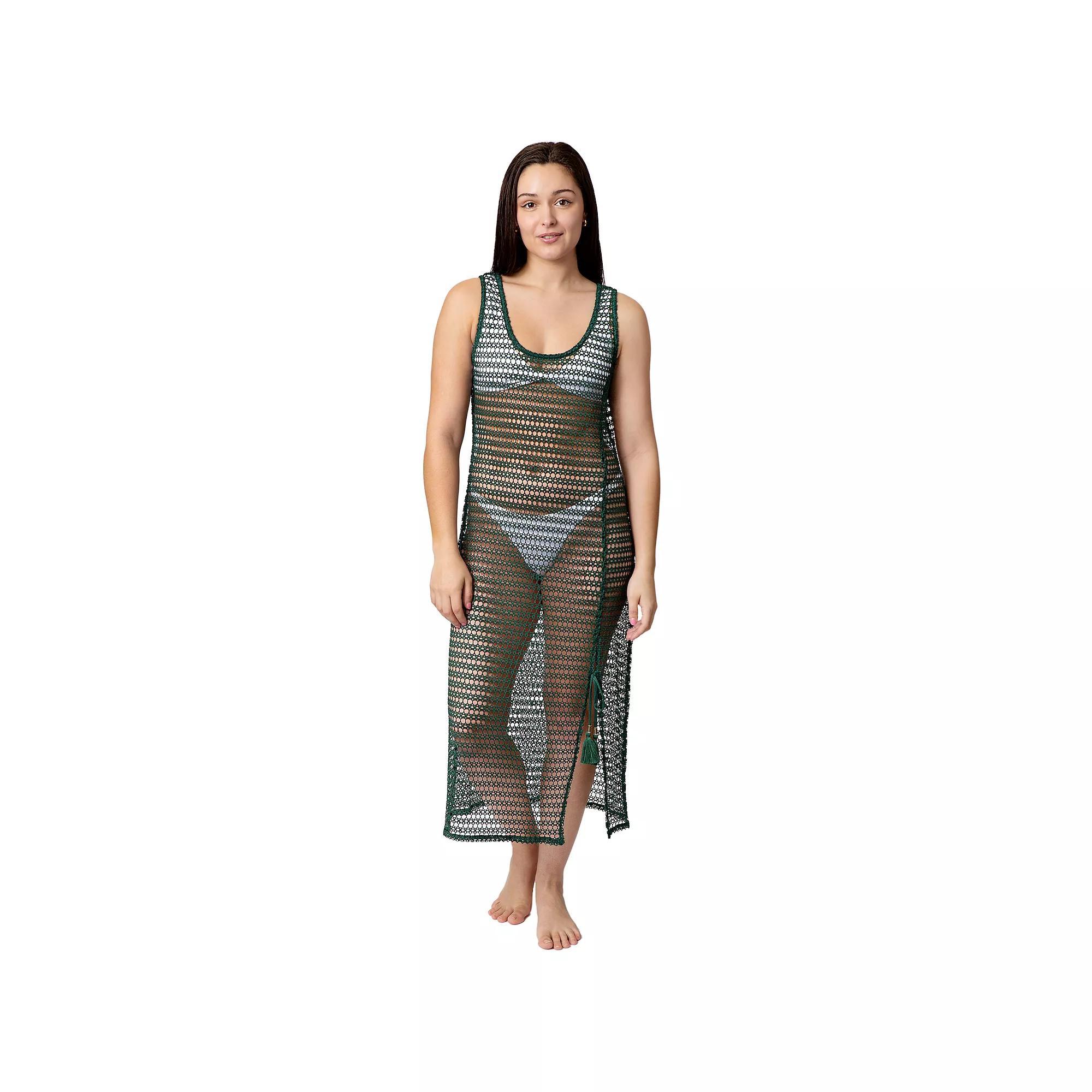 Womens Aqua Del Mar High Slit Coverup Midi Tank Top Dress Product Image