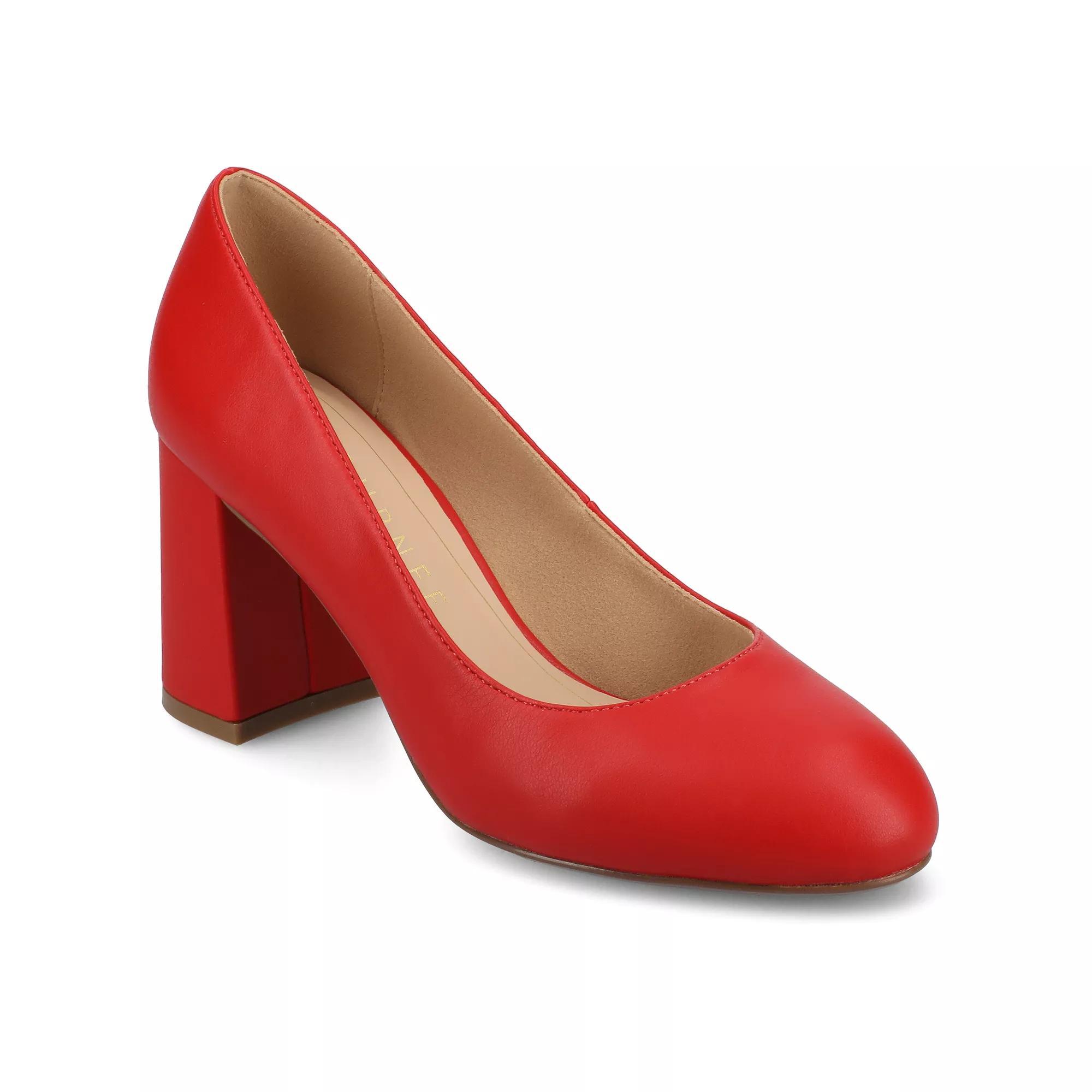 Journee Seraphina Covered Block Heel Womens Shoes Product Image