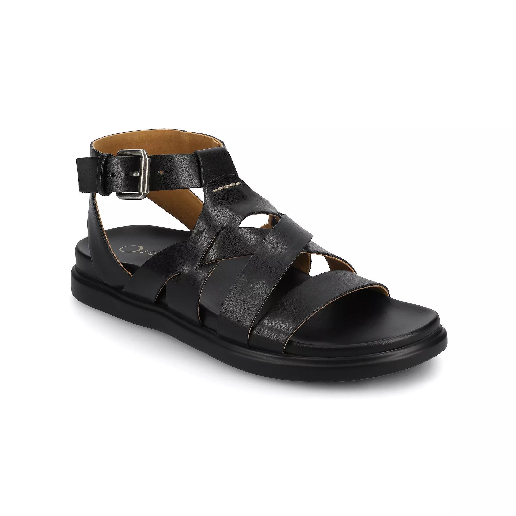 Journee Mistee Women's Strappy Sandals, Size: 9, Black Product Image