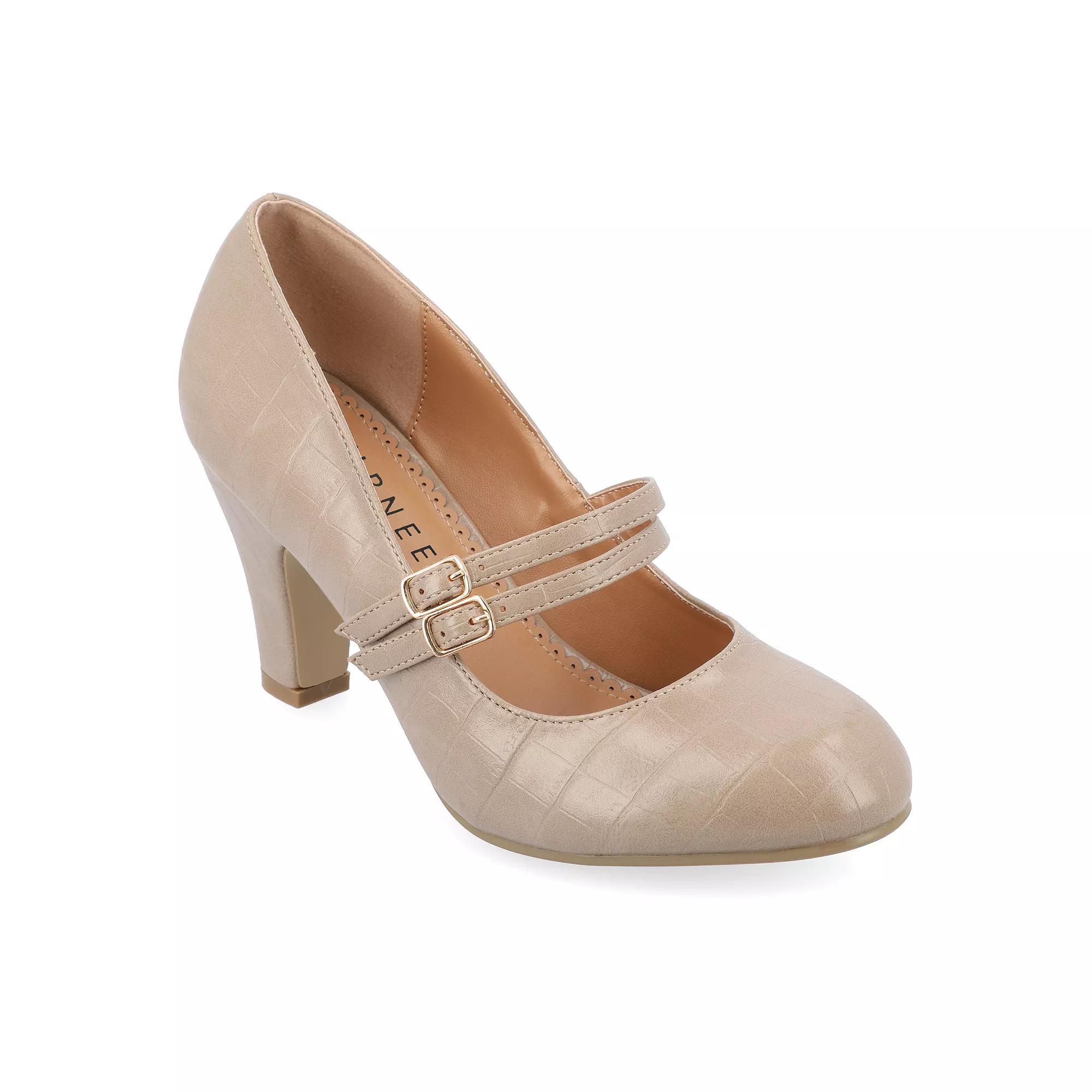 Journee Windy Women's Mary Jane High Heels, Size: 8.5 Wide, Brown Product Image