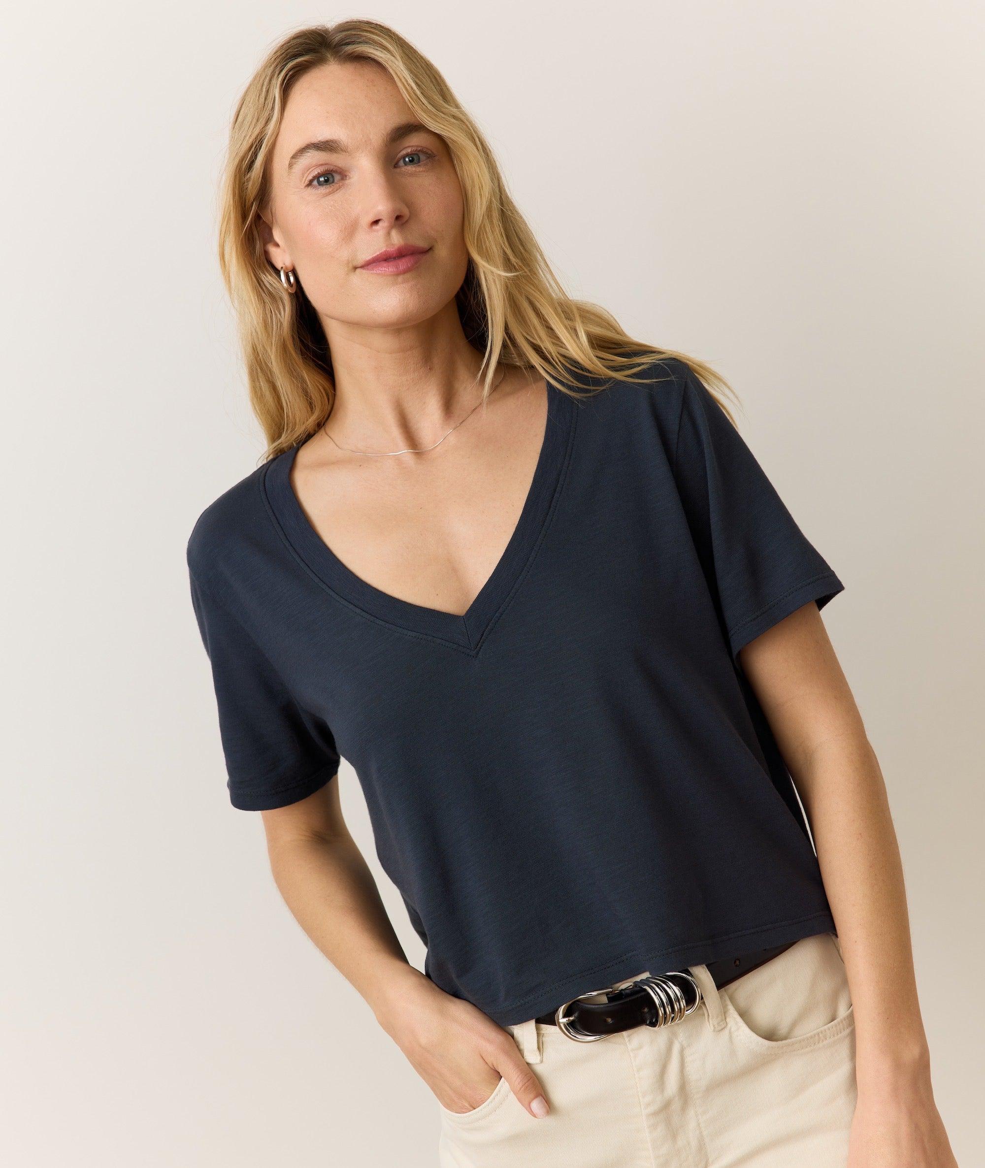 Boyfriend V-Neck Crop Product Image