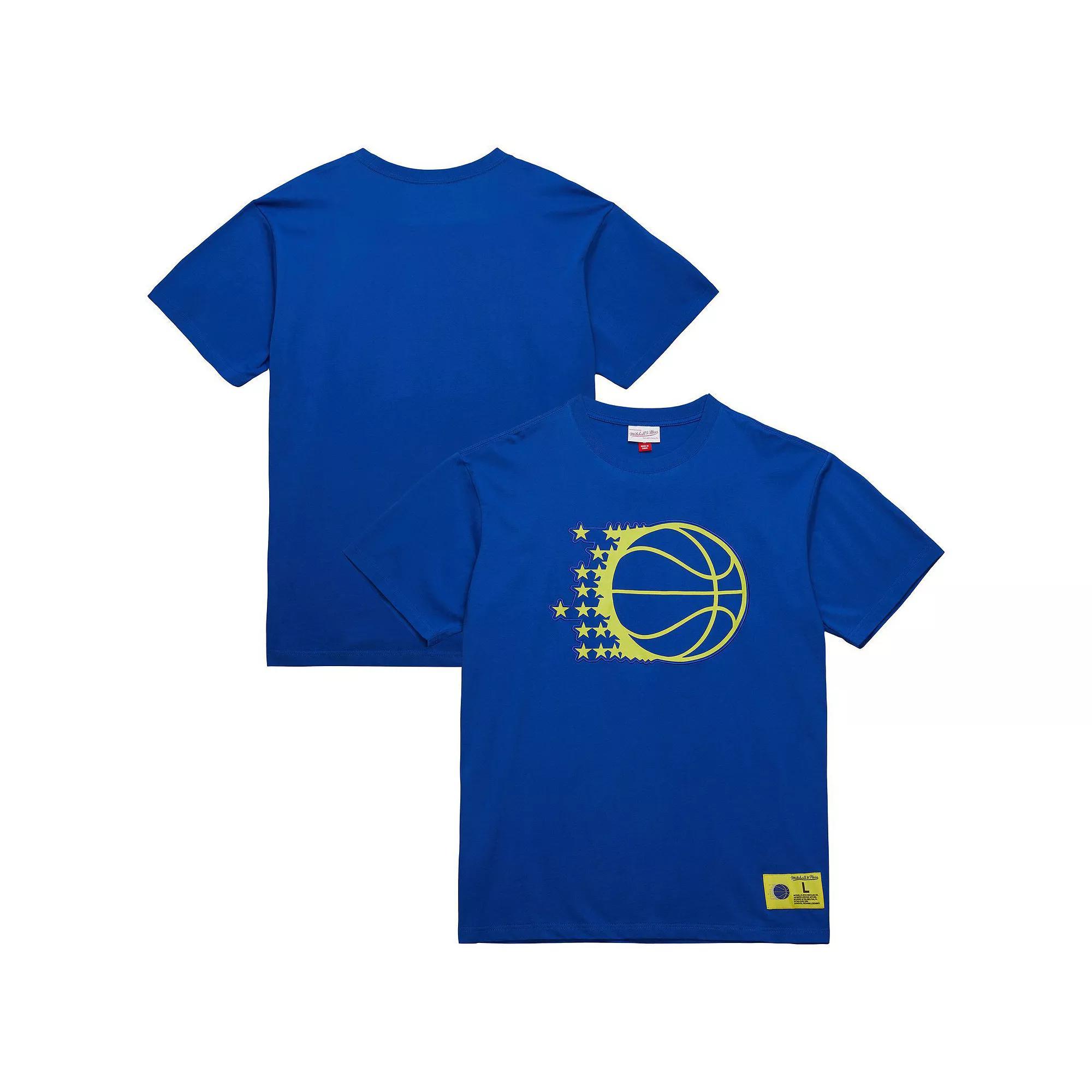 Men's Mitchell & Ness Blue Orlando Magic Hardwood Classics Neon Nights Premium T-Shirt, Size: Small, Mag Blue Product Image