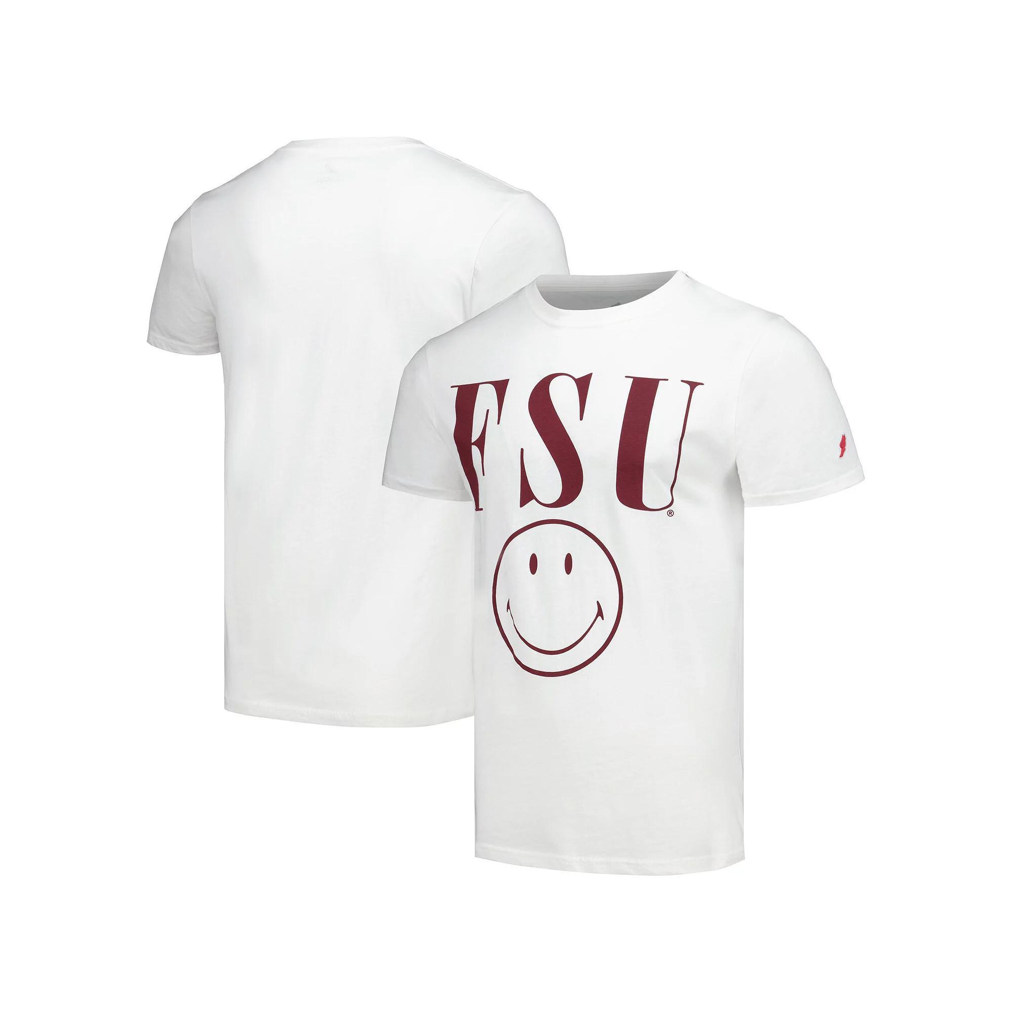 Men's League Collegiate Wear White Florida State Seminoles Smiley All American T-Shirt, Size: Medium Product Image