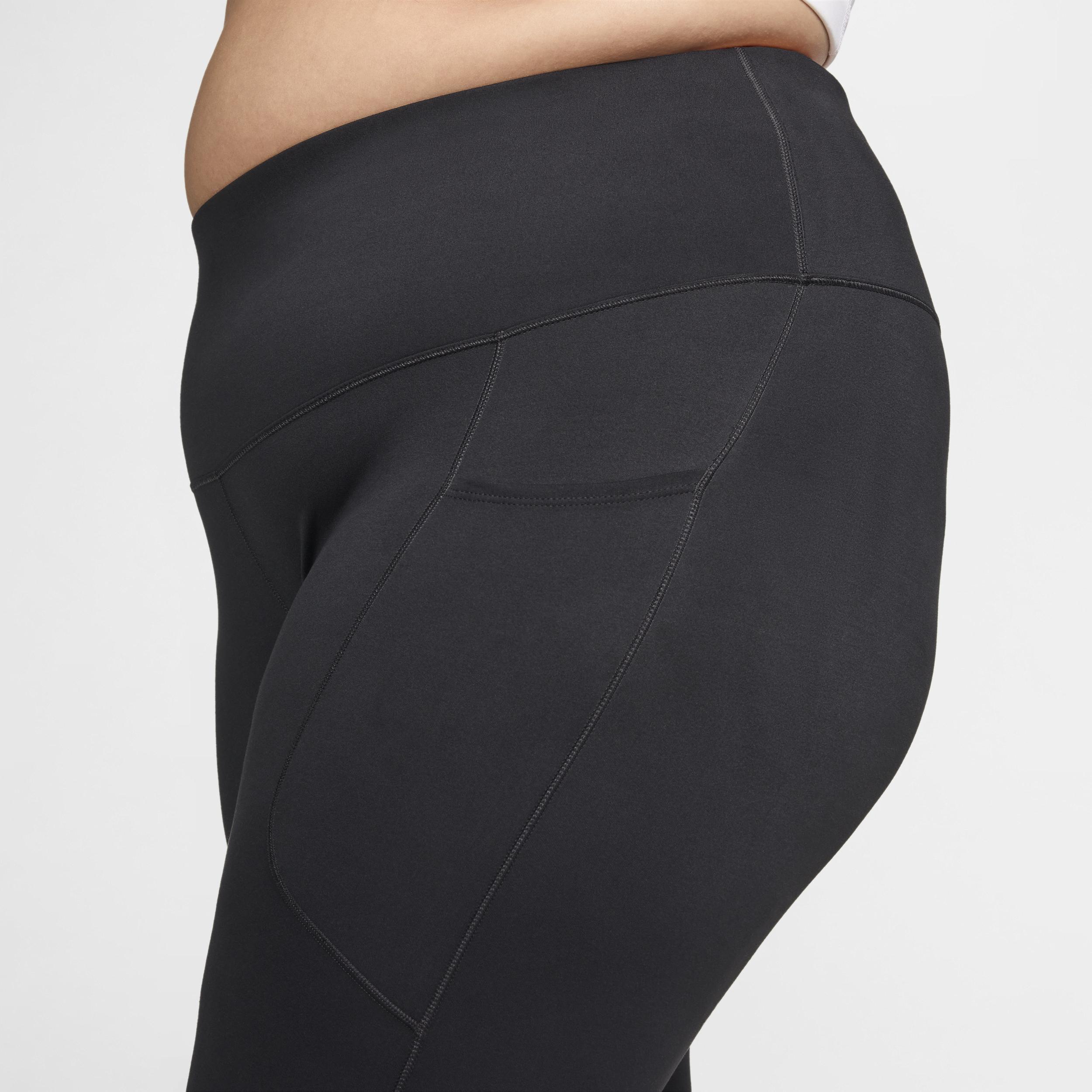Plus Size Nike One High-Waisted 7/8 Leggings, Women's, Size: 3XL, Black Product Image