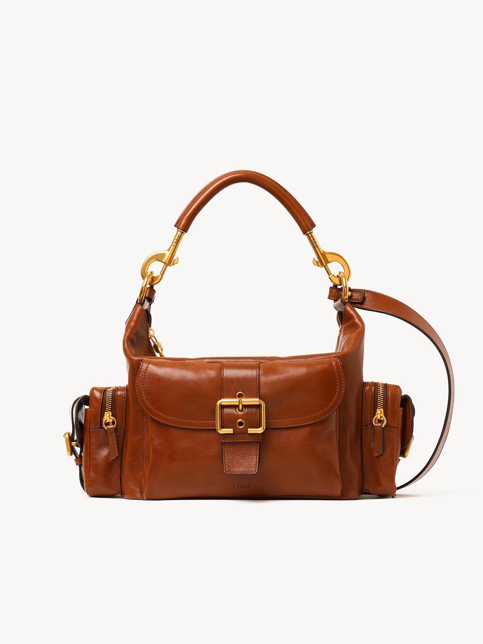 Camera bag in shiny leather Product Image