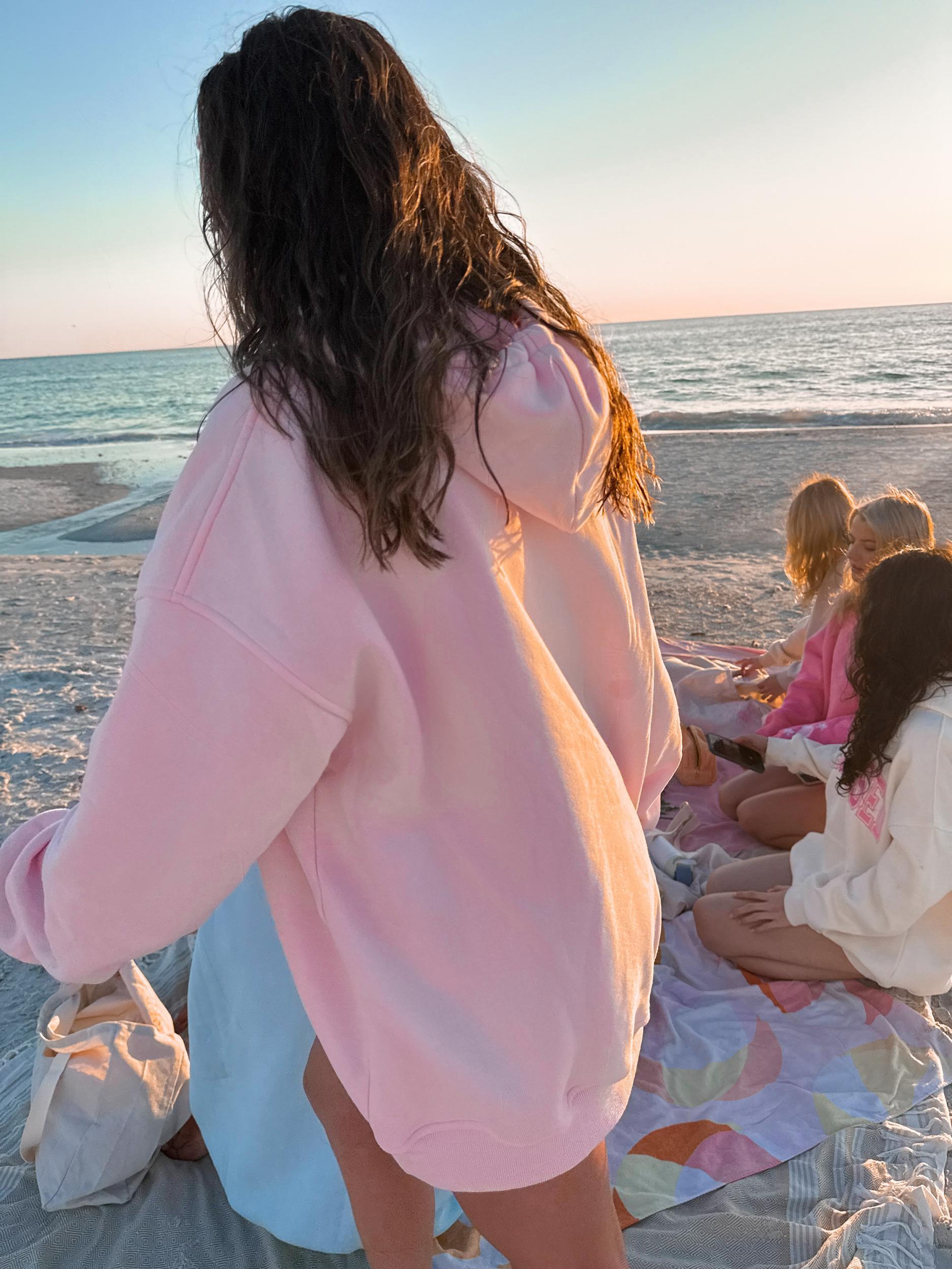 Light Pink Basic Blank Hoodie Product Image